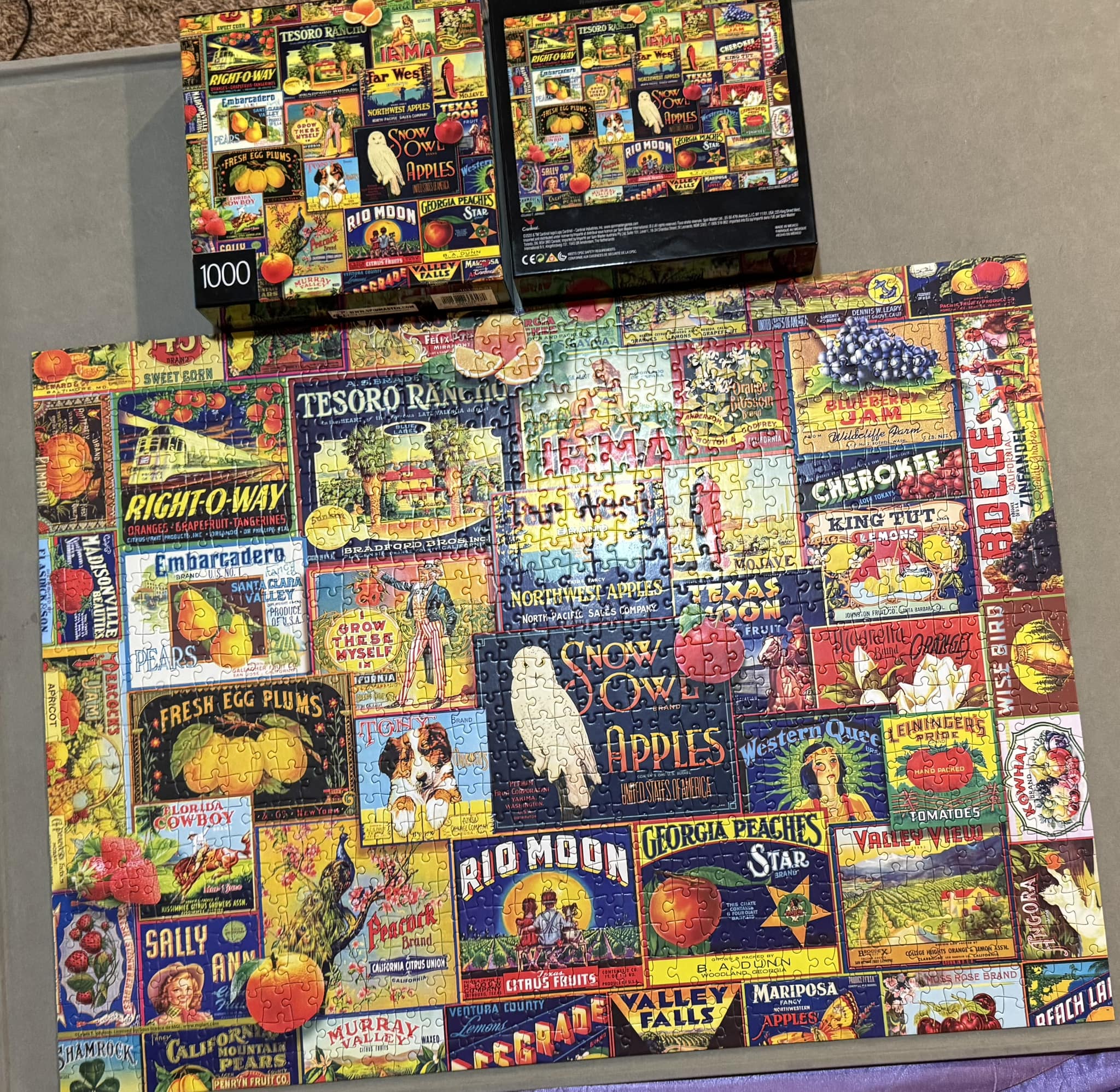 Spin Master 1000 piece vintage fruit labels puzzle review