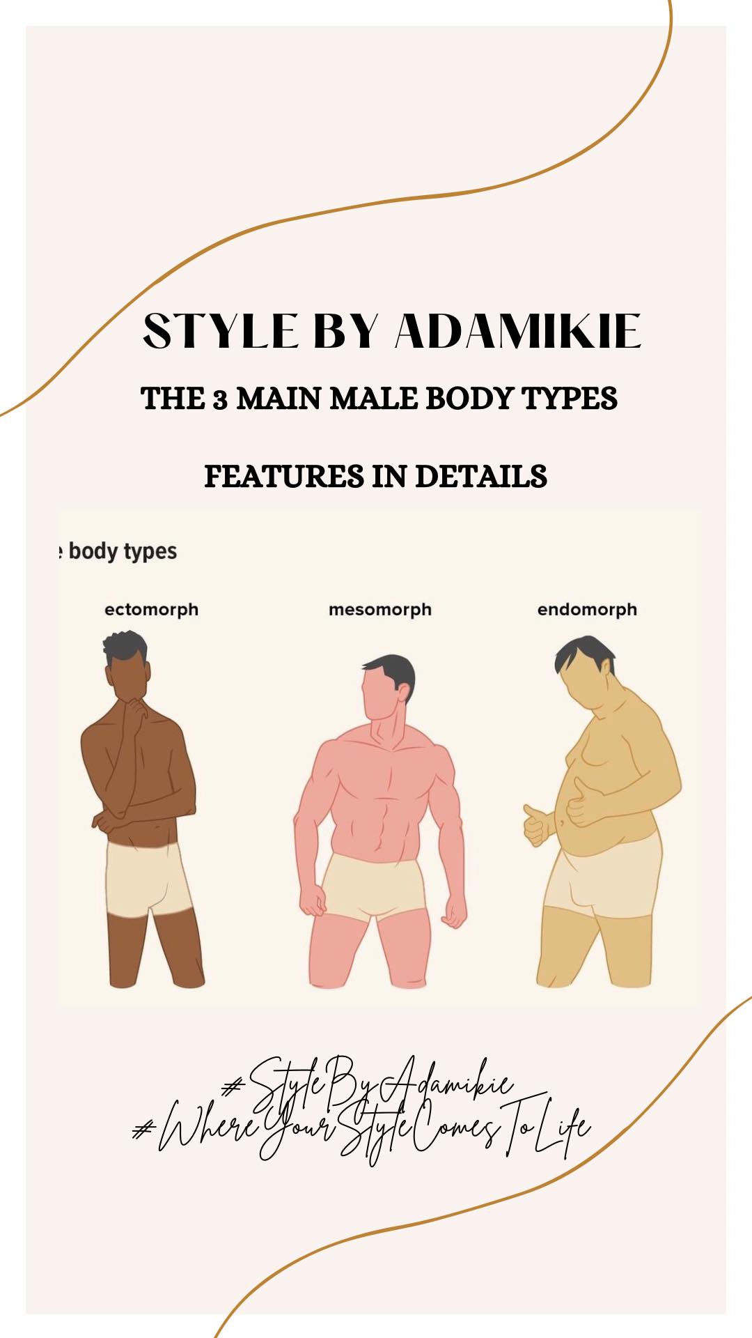 THE 3 (THREE) MAIN MALE BODY TYPES... - Style By Adamikie | Facebook