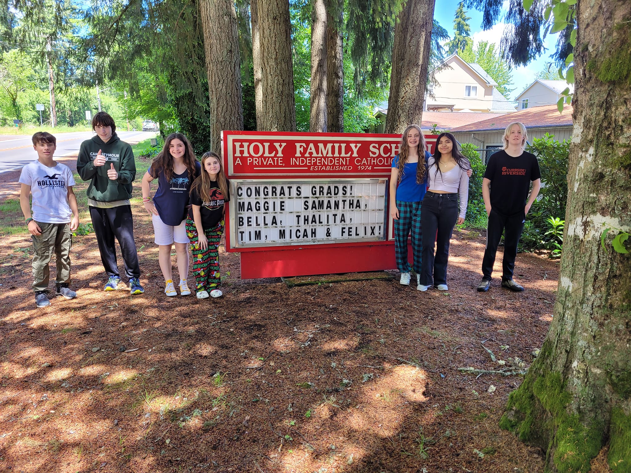 Congratulations to the HFS... - Holy Family School Lacey
