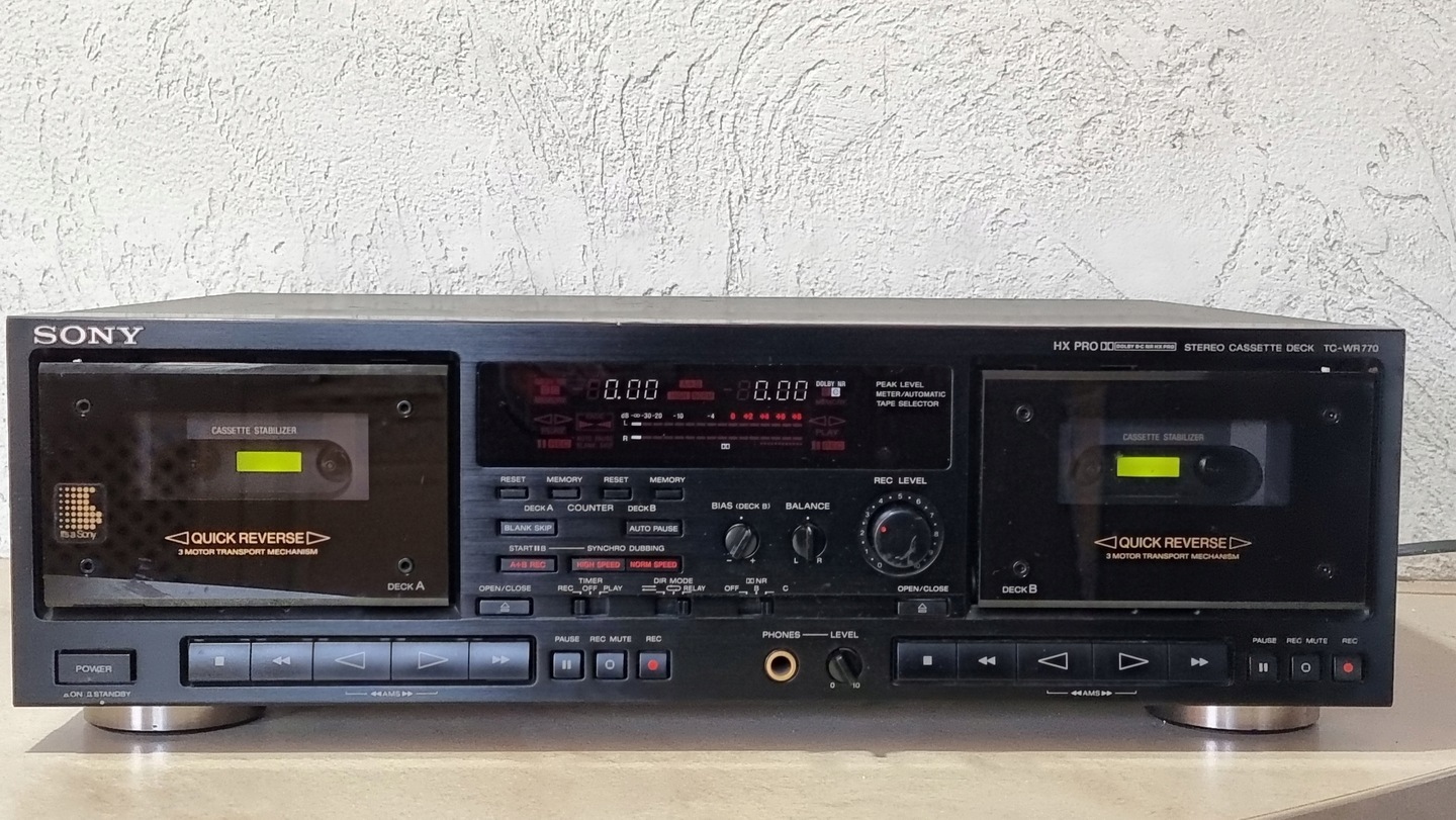 Sony TC-K88B sliding cassette deck circa 1978