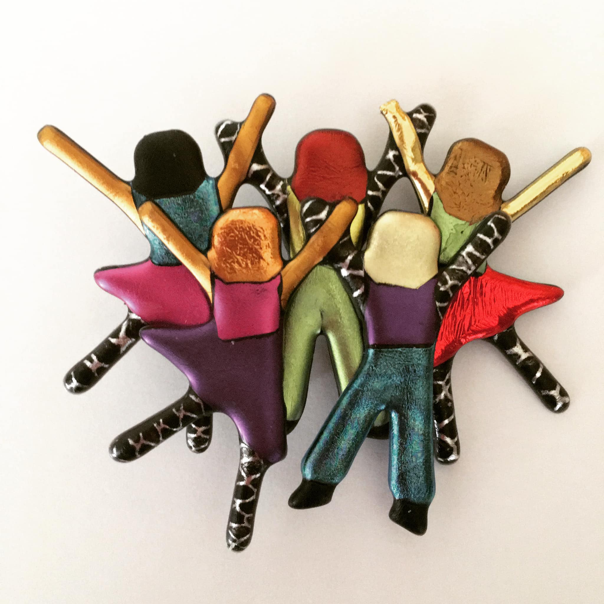 Patchwork People Pins