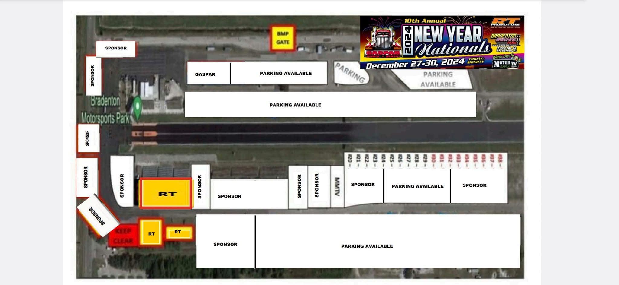 Official parking map for New... - Bradenton Motorsports Park | Facebook