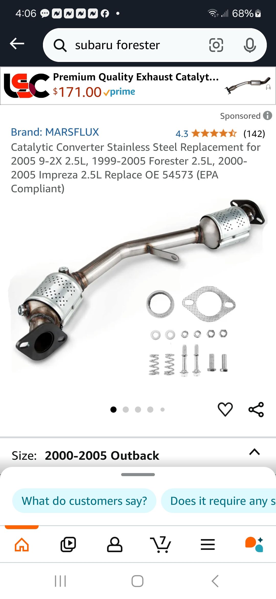 Why is the Subaru intake duct 14462AA354 so expensive?