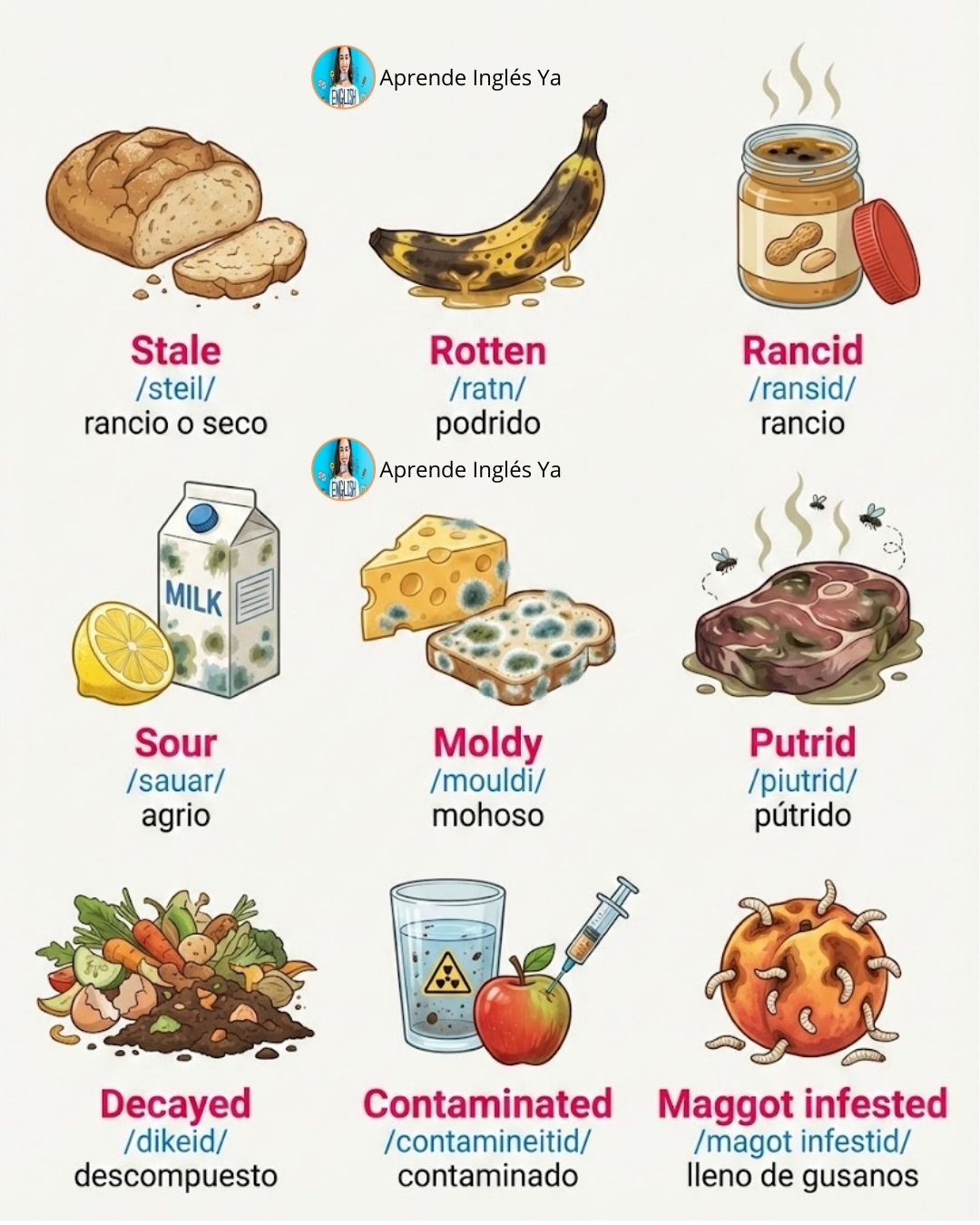 Esta lista describe diferentes estados... - Aprende Inglés Ya | Facebook