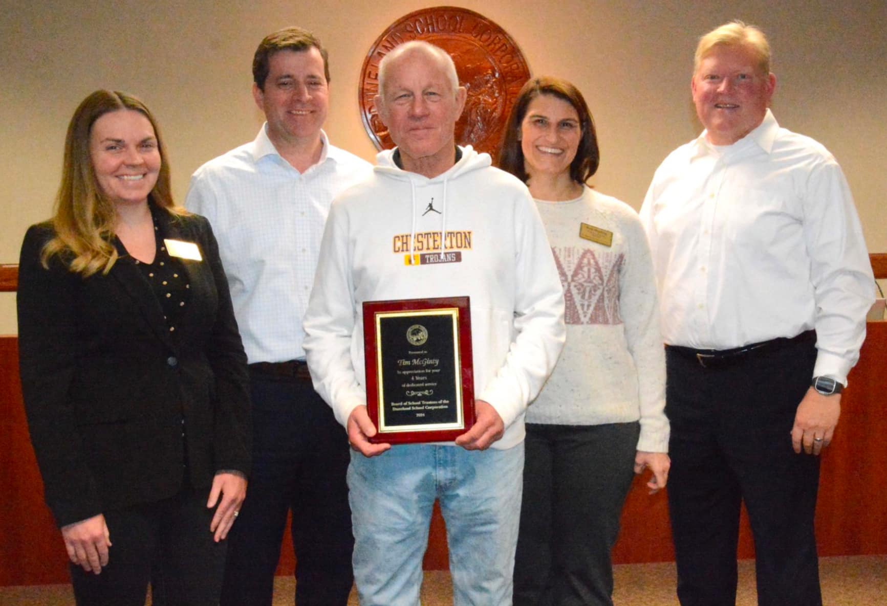 Duneland School Board honors Tim... - Town of Chesterton | Facebook