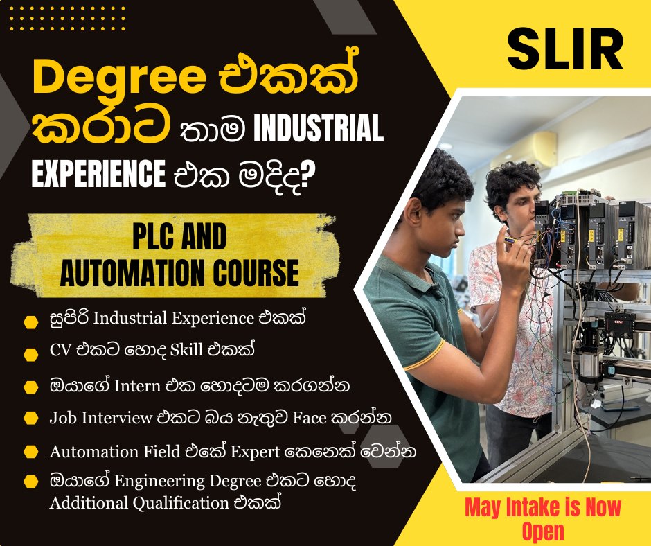 SLIR - 👍 SLIR PLC Program 2025 May intake is now open. 👍 100% Physical ...