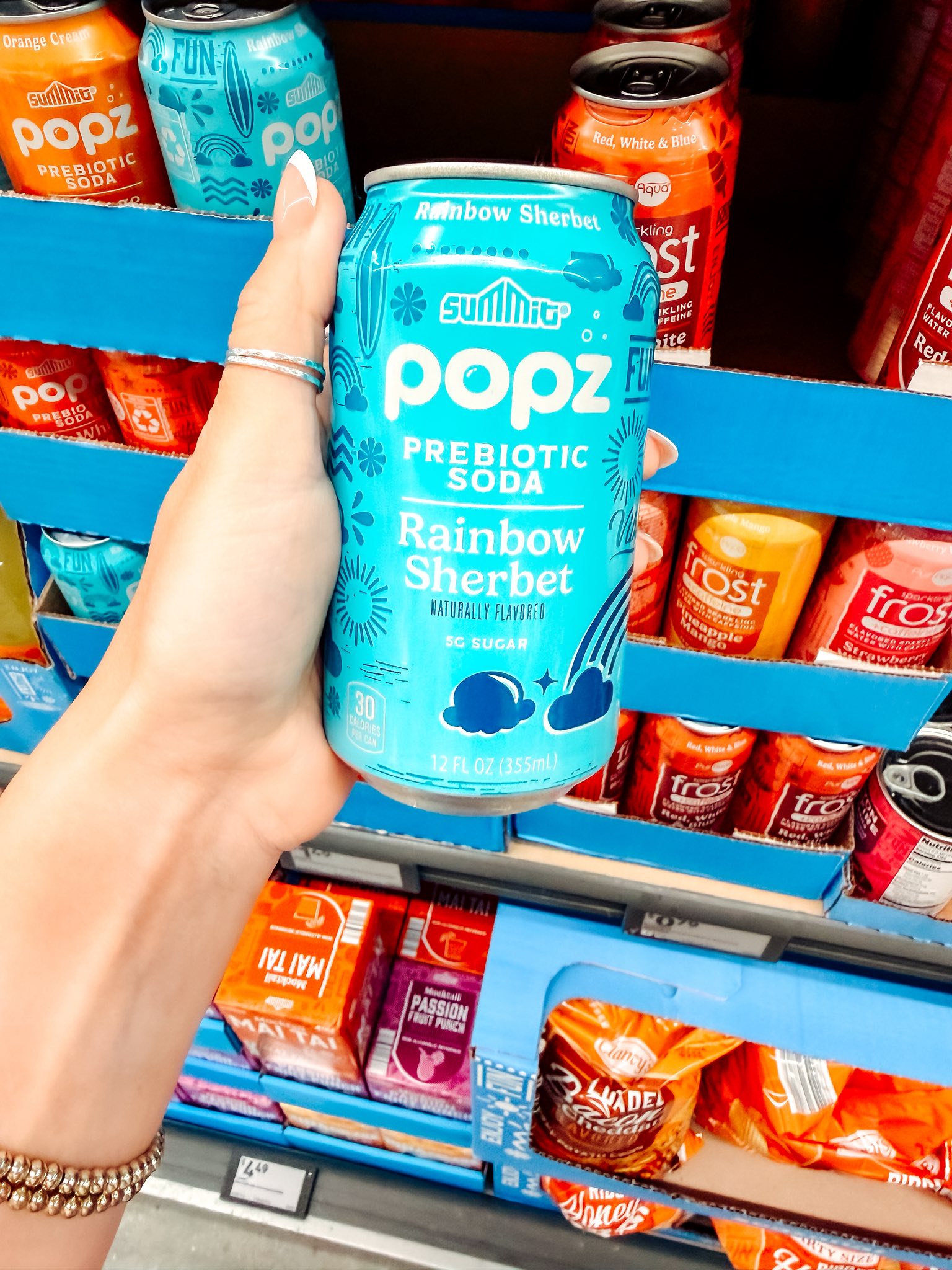 ALDI has NEW probiotic sodas 😍🥤✨ Rainbow Sherbet, Orange Cream