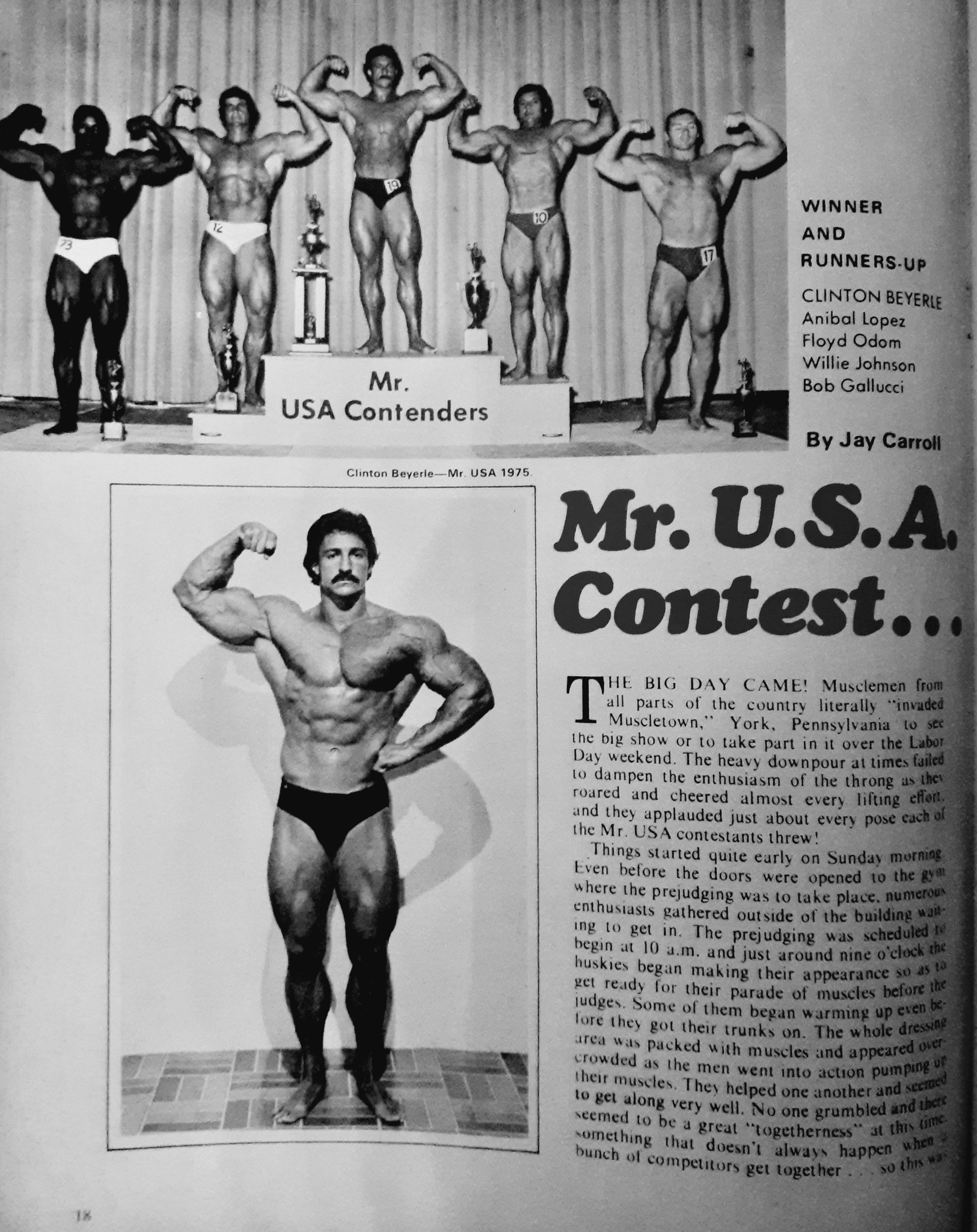Old School Bodybuilding Forever | The 1975 AAU Mr. USA contest, won by ...