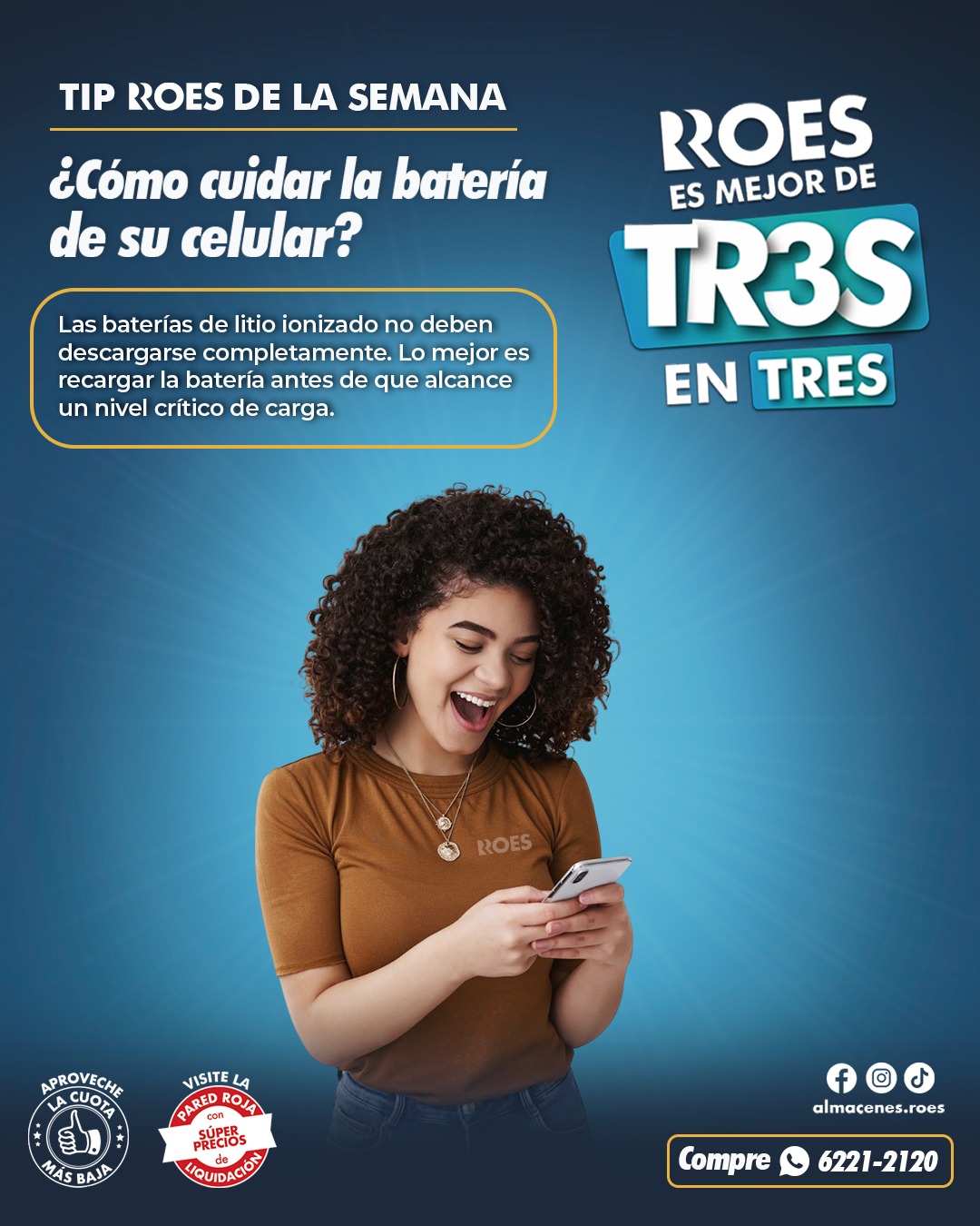 Almacenes - ¡Tip ROES de la semana! 📱🔋 Las baterías de litio ionizado ...