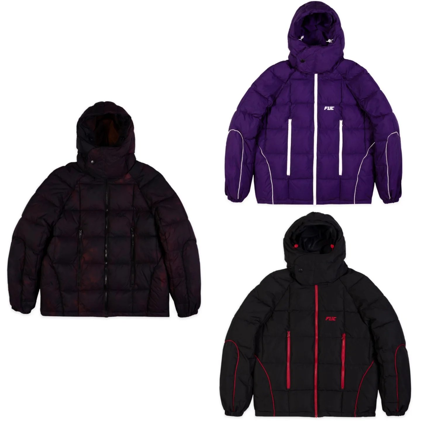 FUC】 FUC BLOCKED PUFFER ・ ブロックごとに分けダウンジャケット特有 