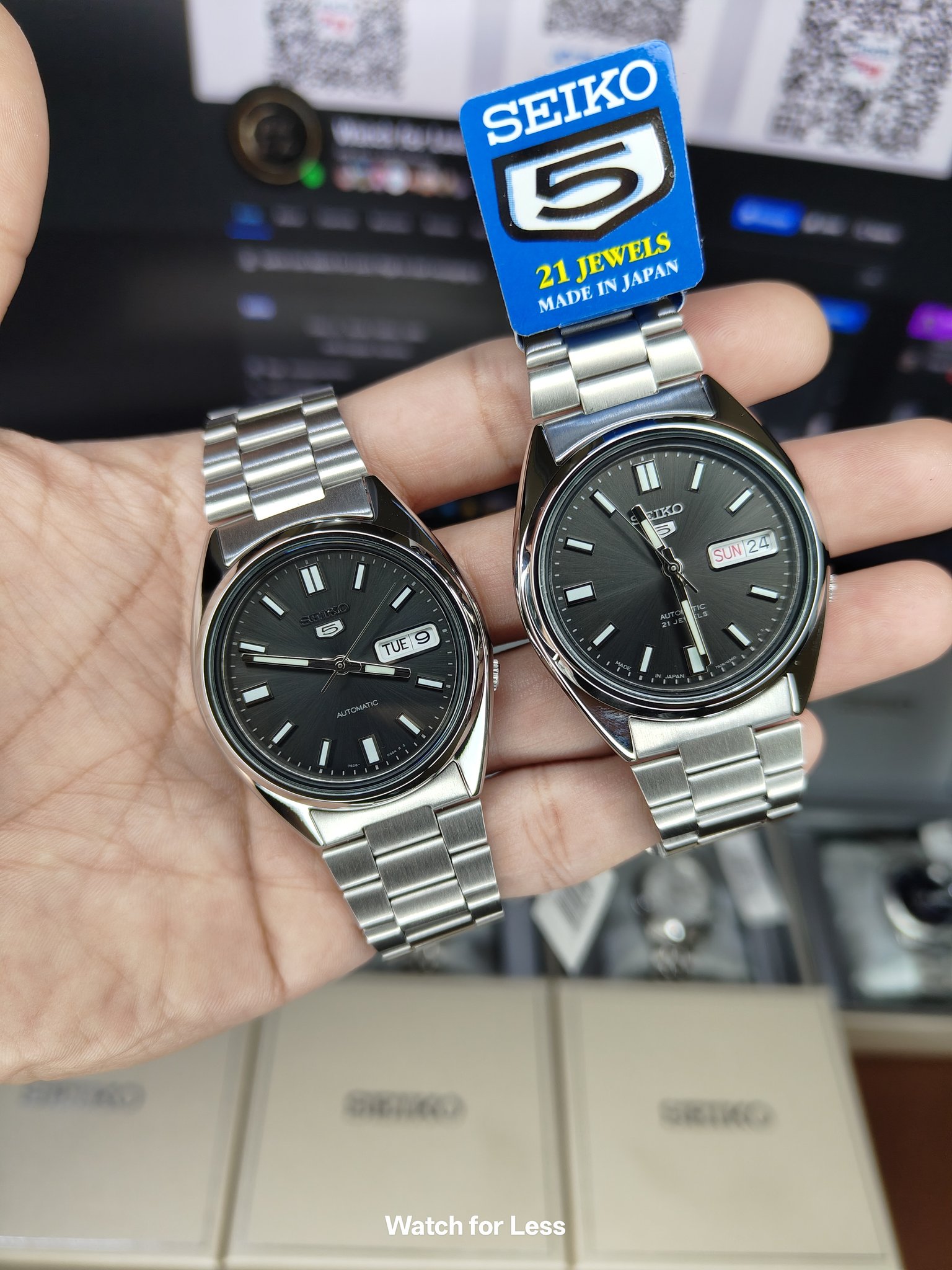 SEIKO 5 SUNBURST BLACK SNXS79K1 SNXS79J1 37MM