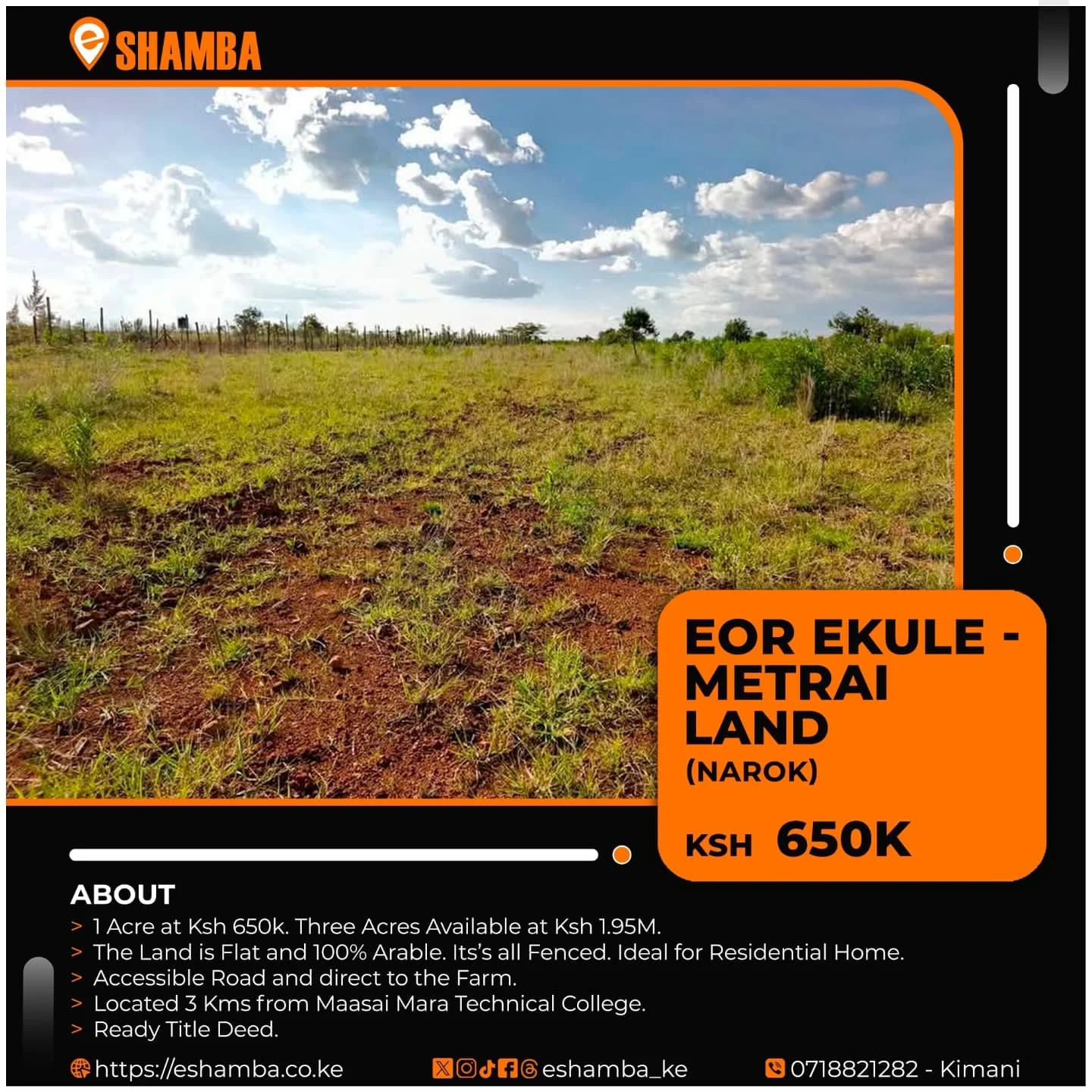 ESHAMBA KENYA - Eor Ekule-Metrai Land (Narok). > 1 Acre... | Facebook