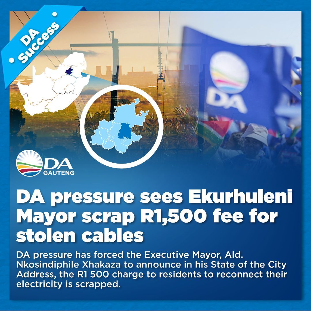 Democratic - 🏆 The residents in Ekurhuleni will not pay R1500 to ...