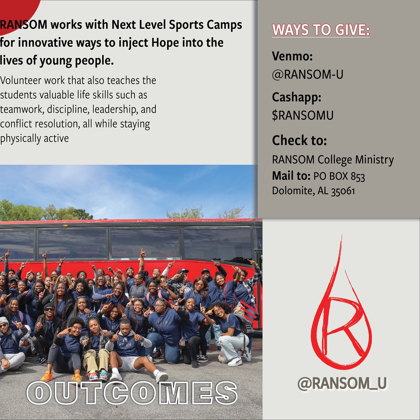 RANSOM-Radical Athlete and Student Oasis Ministry