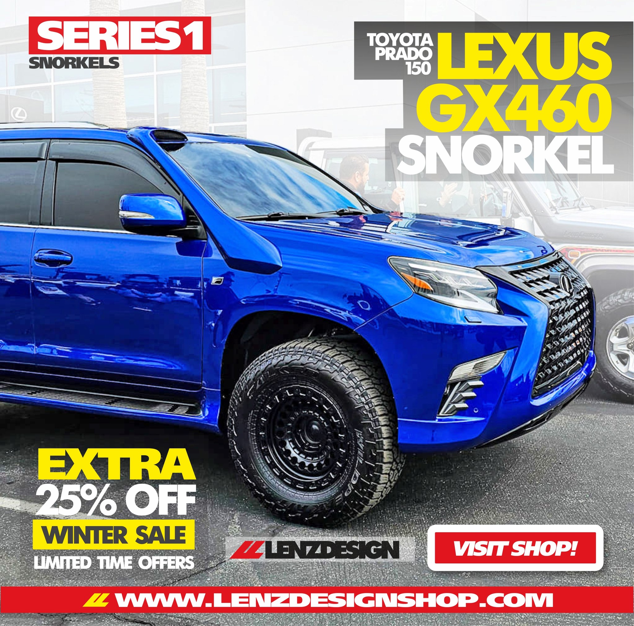 SNORKELS LENZDESIGN - LEXUS GX 470-460 / TOYOTA PRADO 120-150 THE