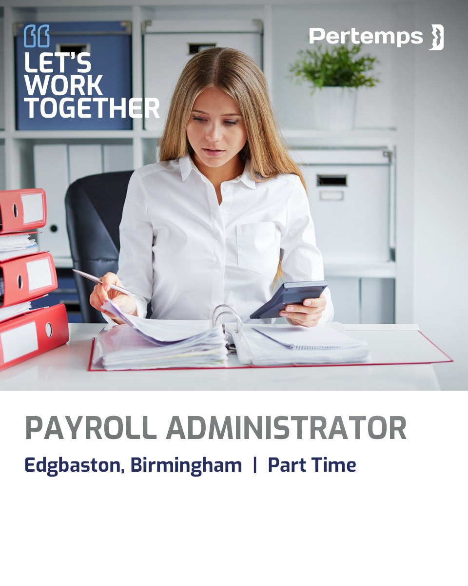 Pertemps - 💫 💫 WE ARE HIRING - Part Time Payroll Administrator 💫 💫 📍 ...