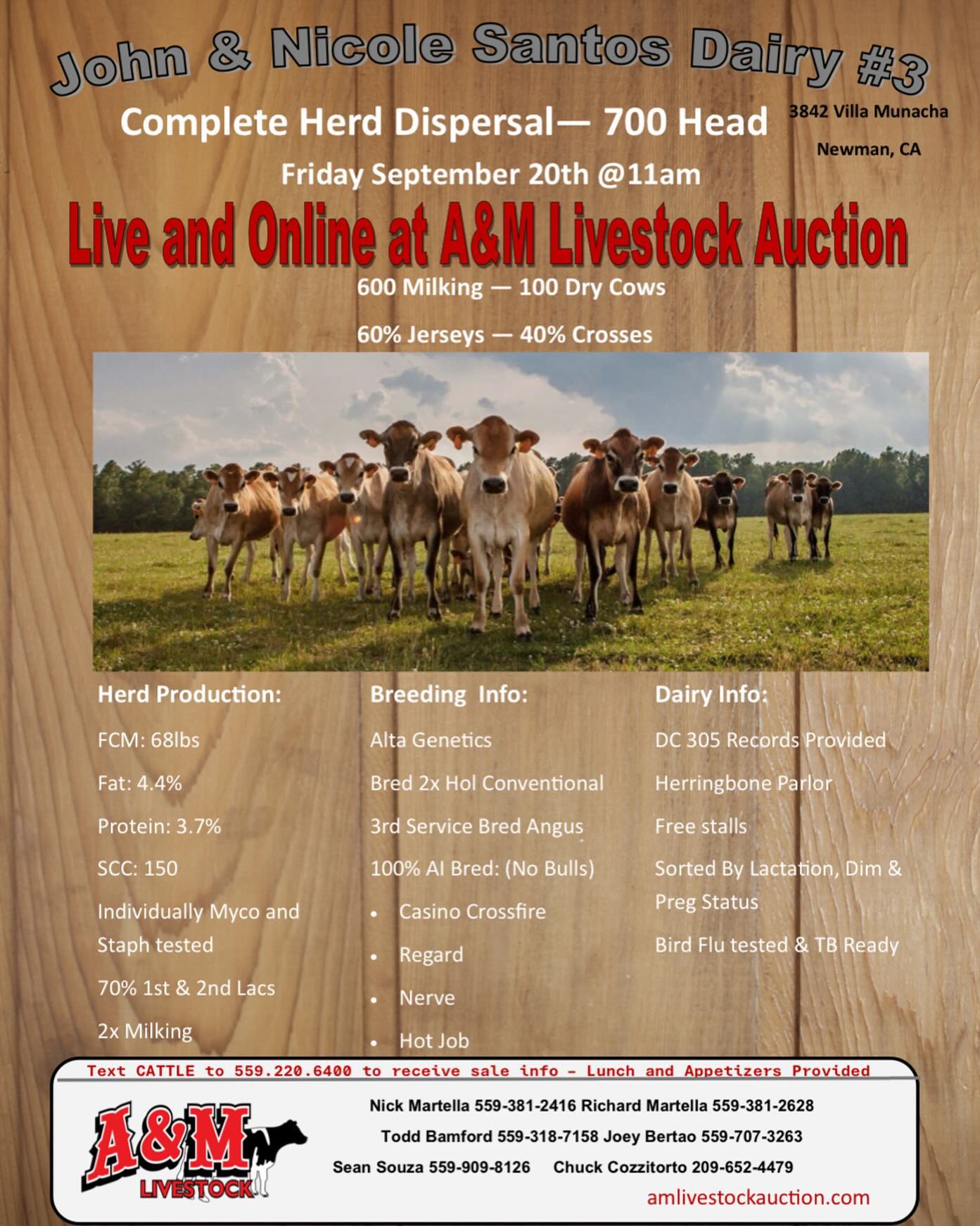 John & Nicole Santos Dairy... - A & M LIVESTOCK AUCTION, INC. | Facebook
