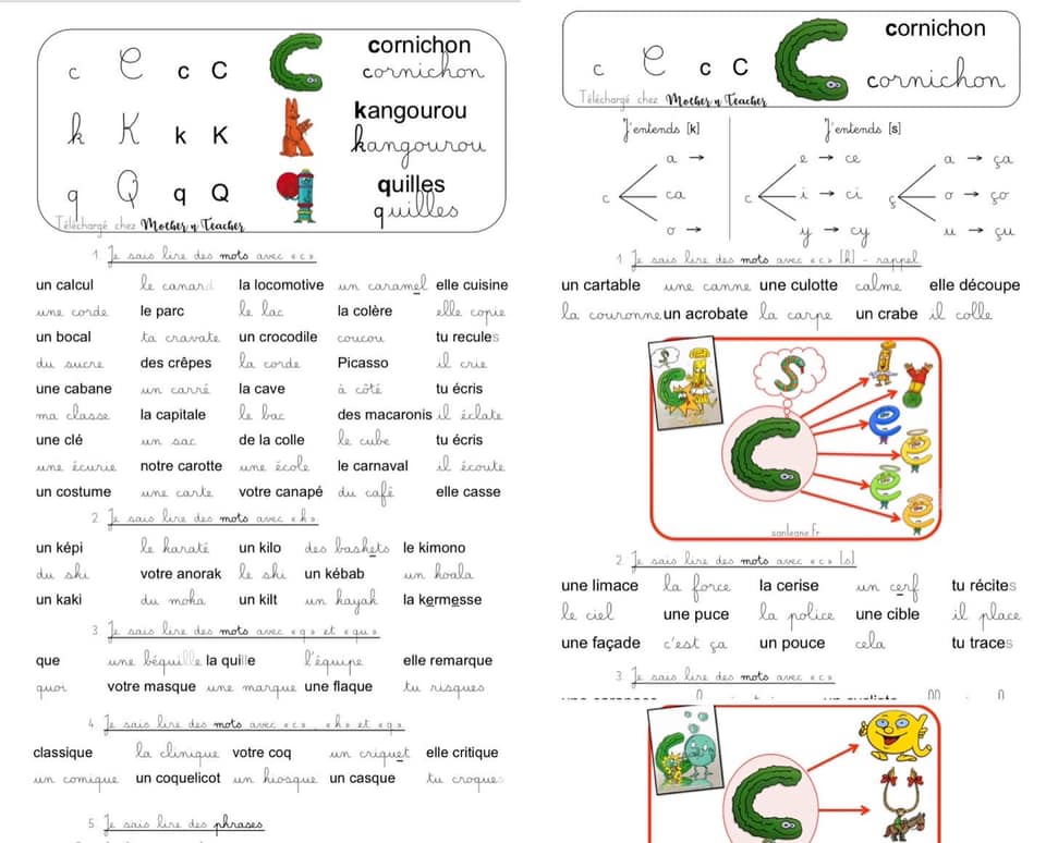 ** Fiches de lecture ** P1 - CP 📣 Mise... - Mother n Teacher
