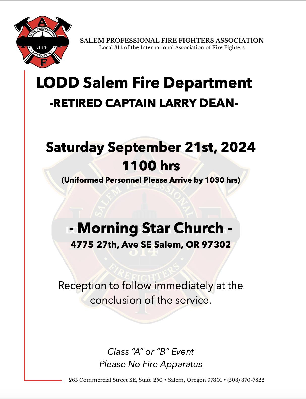 Please see details... - Oregon State Fire Fighters Council