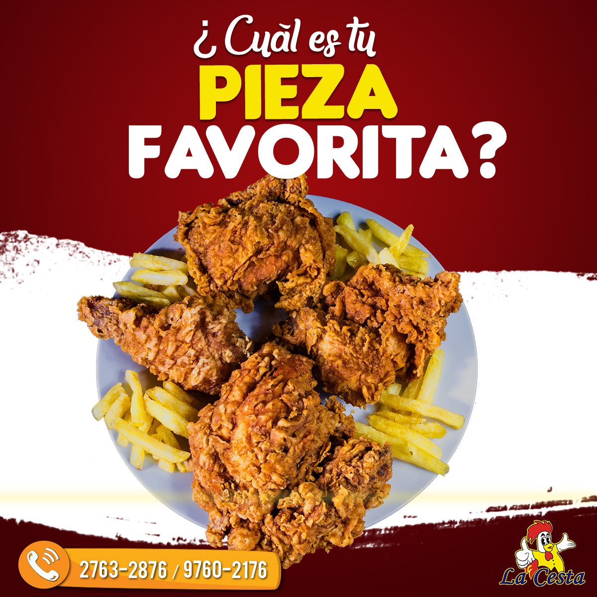 Pollos La Cesta - Cuéntanos, ¿Cuál es tu pieza favorita? -. Pierna ...