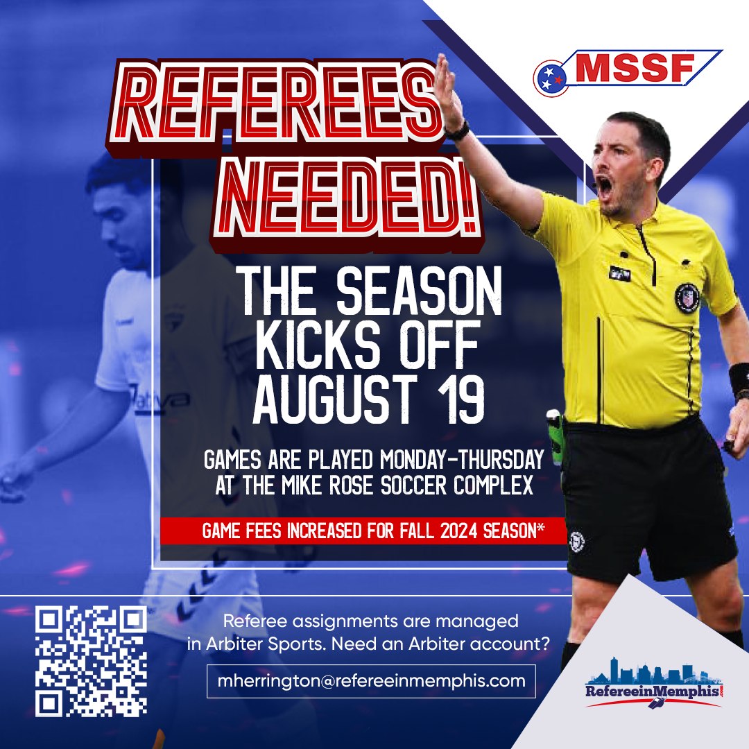 RefereeinMemphis - 🚨 REFEREES NEEDED🚨 The Memphis Shelby Soccer ...