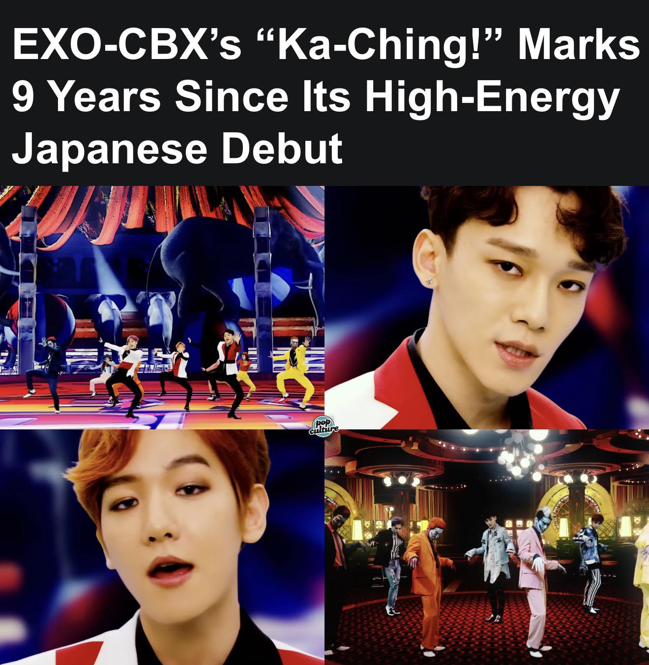 9 years ago today, EXO-CBX released “Ka-Ching!,” their first