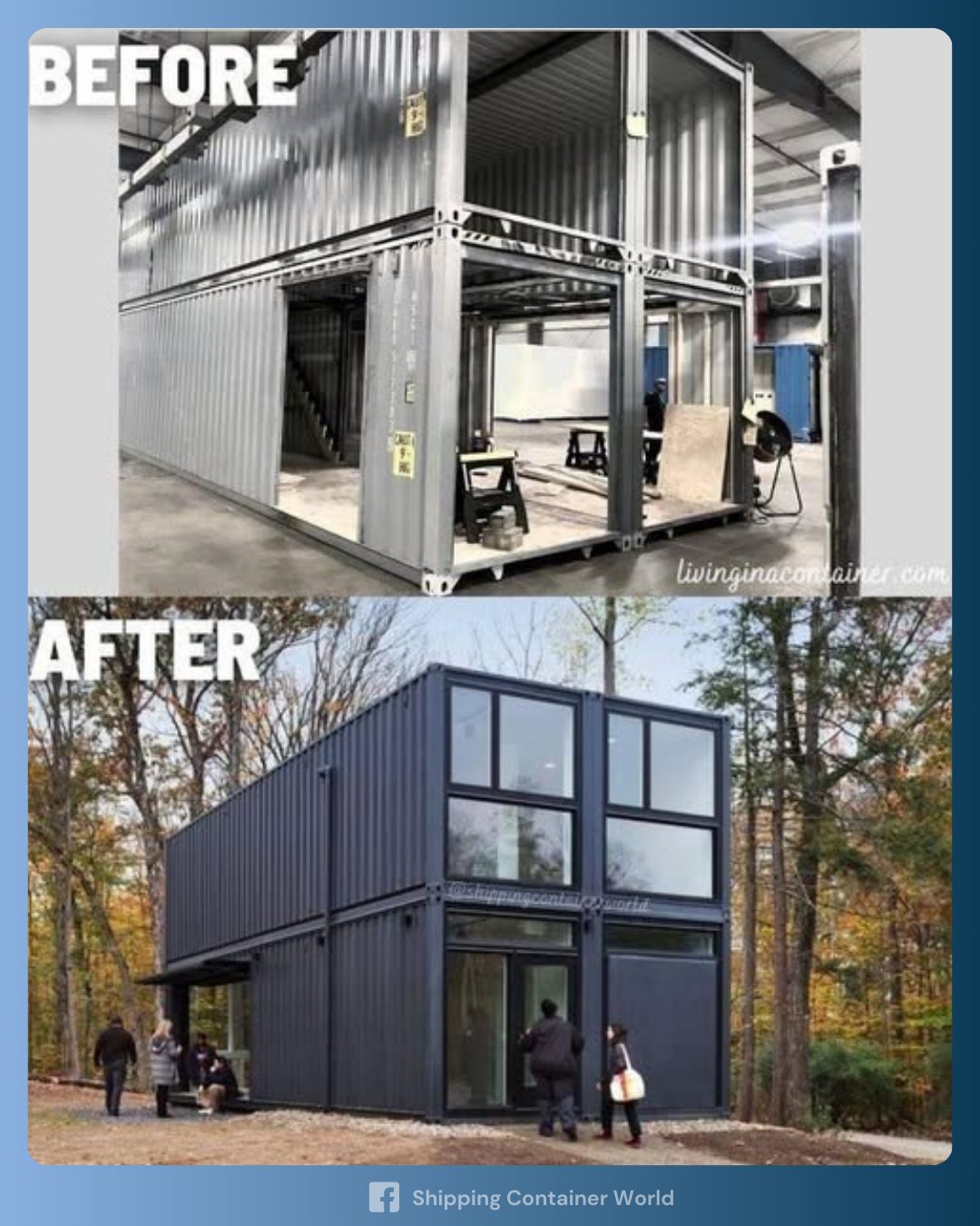 Shipping Container World - This two-story container home started as an ...