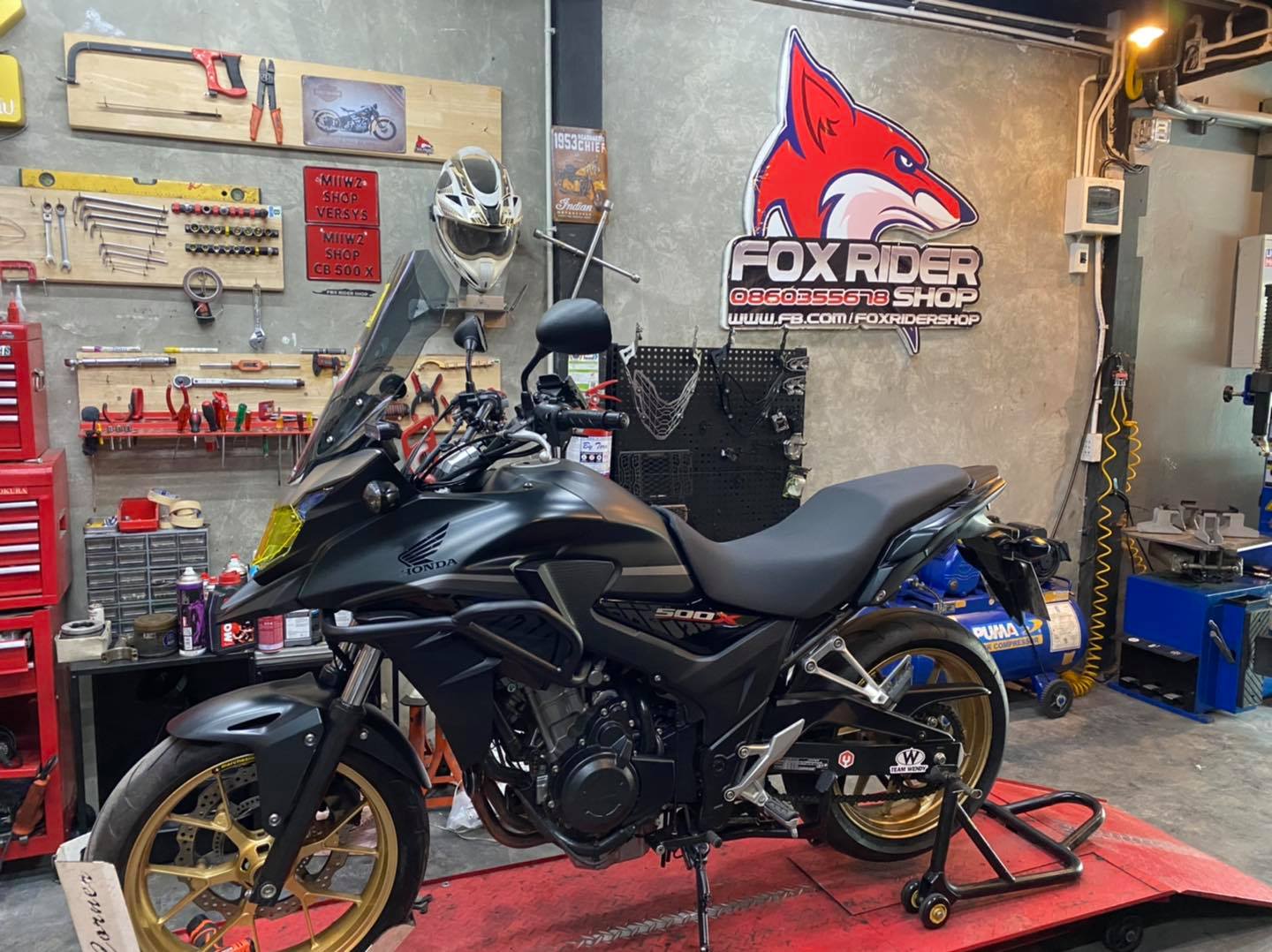 Fox Rider Shop - 🦊 CB500x ติดตั้งแคชบาร์ และเปลี่ยนผ้าเบรค... | Facebook