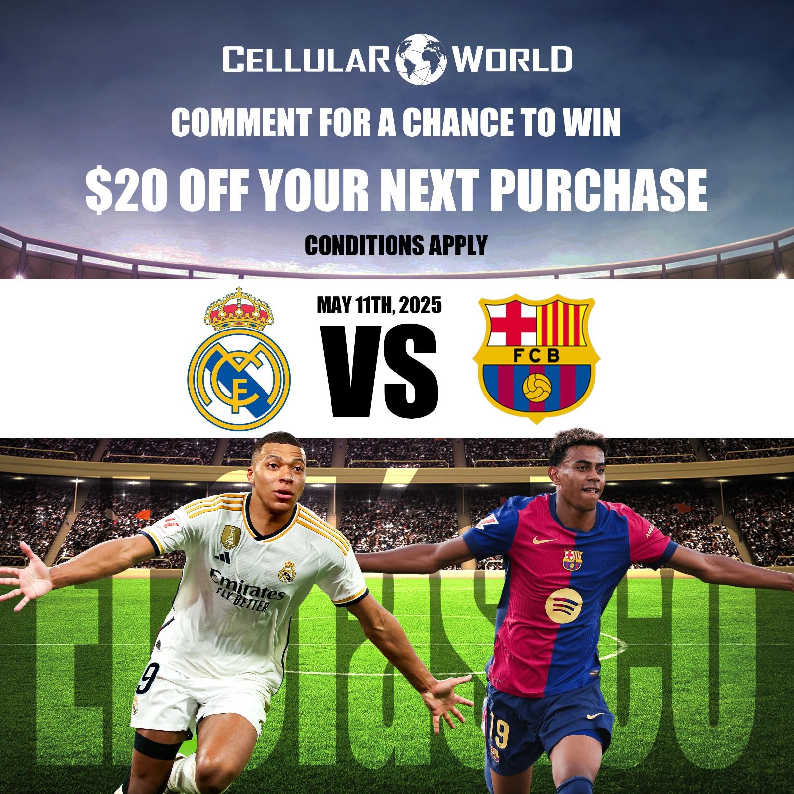 Cellular - ATTENTION SOCCER⚽️ FANS ️ ️ #elclasico is coming close, and ...