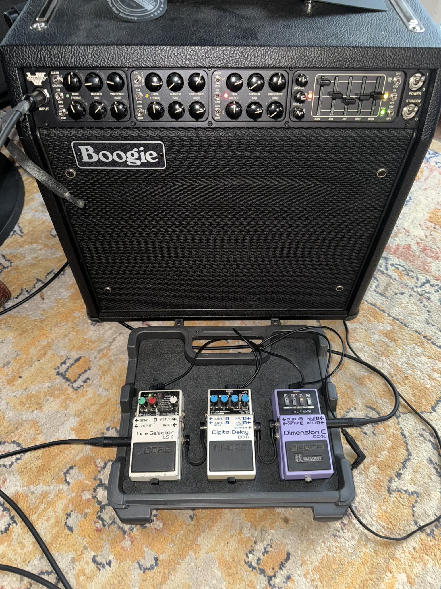 Boss BD-2 with 3 position bass boost switch mod