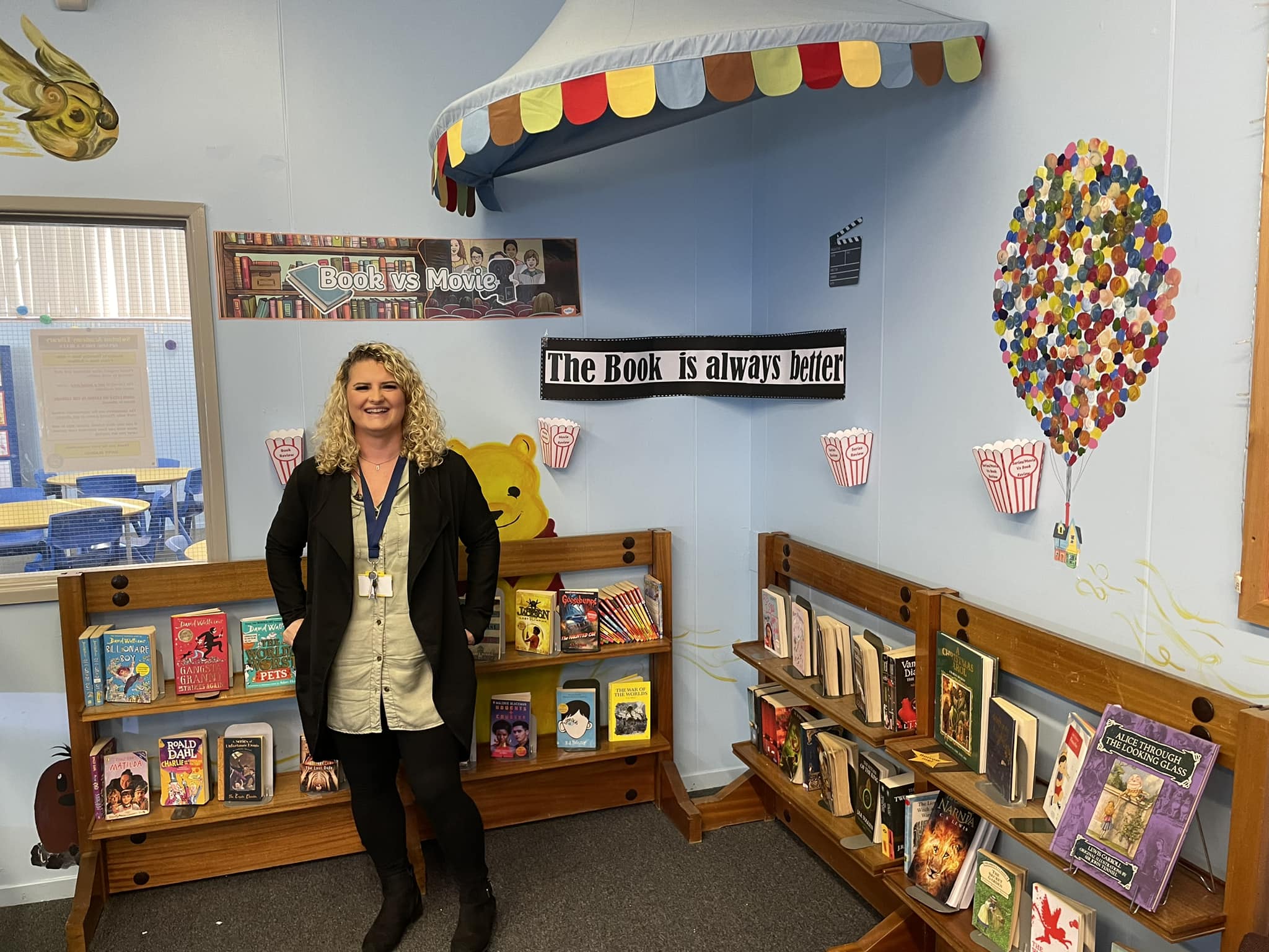 Swinton - Miss Caddick in the Reading Hub (Library) is very proud of a ...