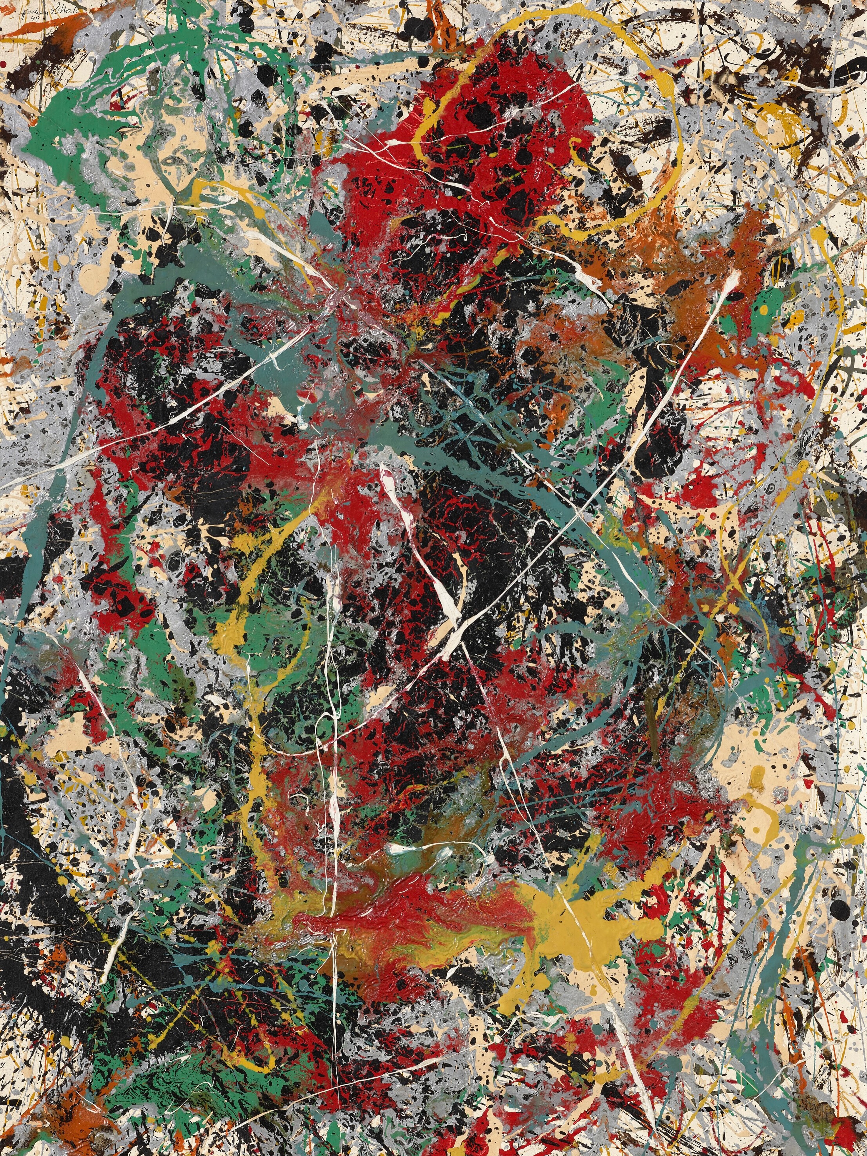 Jackson Pollock - Number 9, 1949. Oil on canvas, 44 1/4 x 34 in