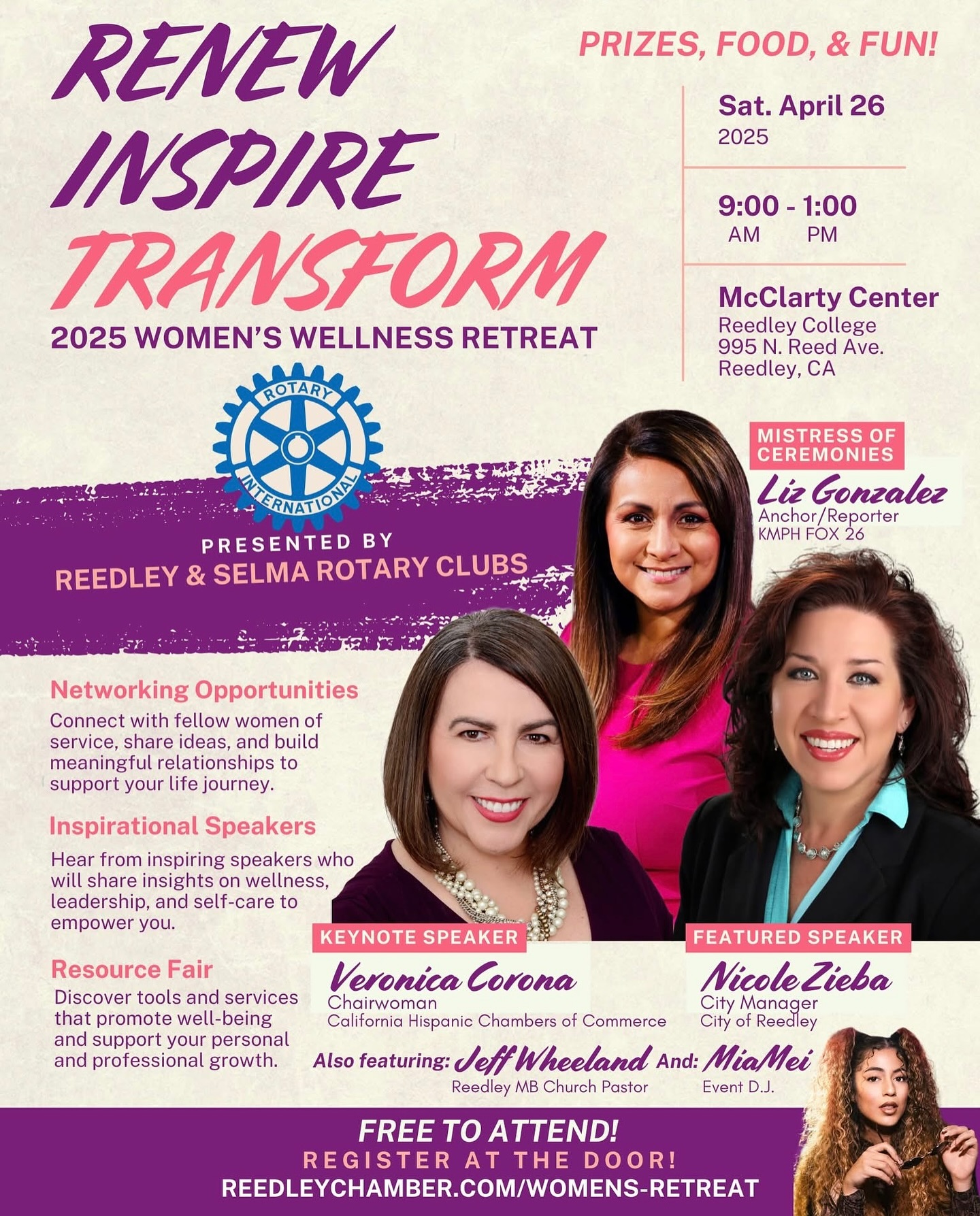 Reedley Rotary - The 2025 Women’s Wellness Retreat is... | Facebook