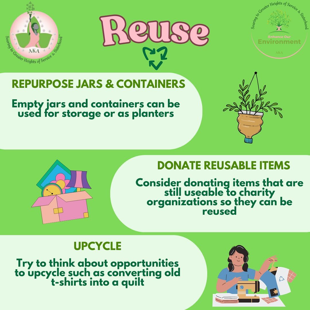 Today’s Tip to Enhance Our Environment: Reuse! ♻️ Reusing not only ...