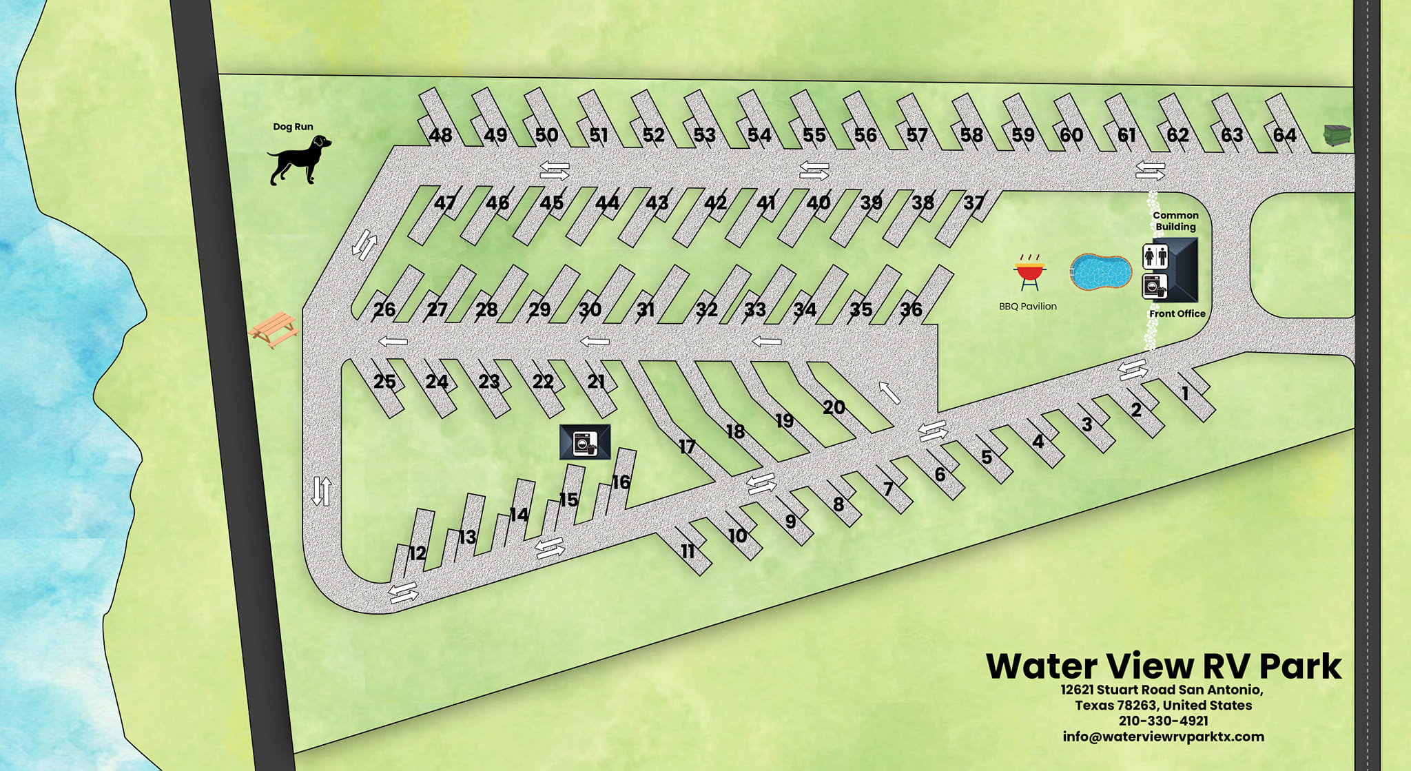 Water View RV Park | San Antonio TX