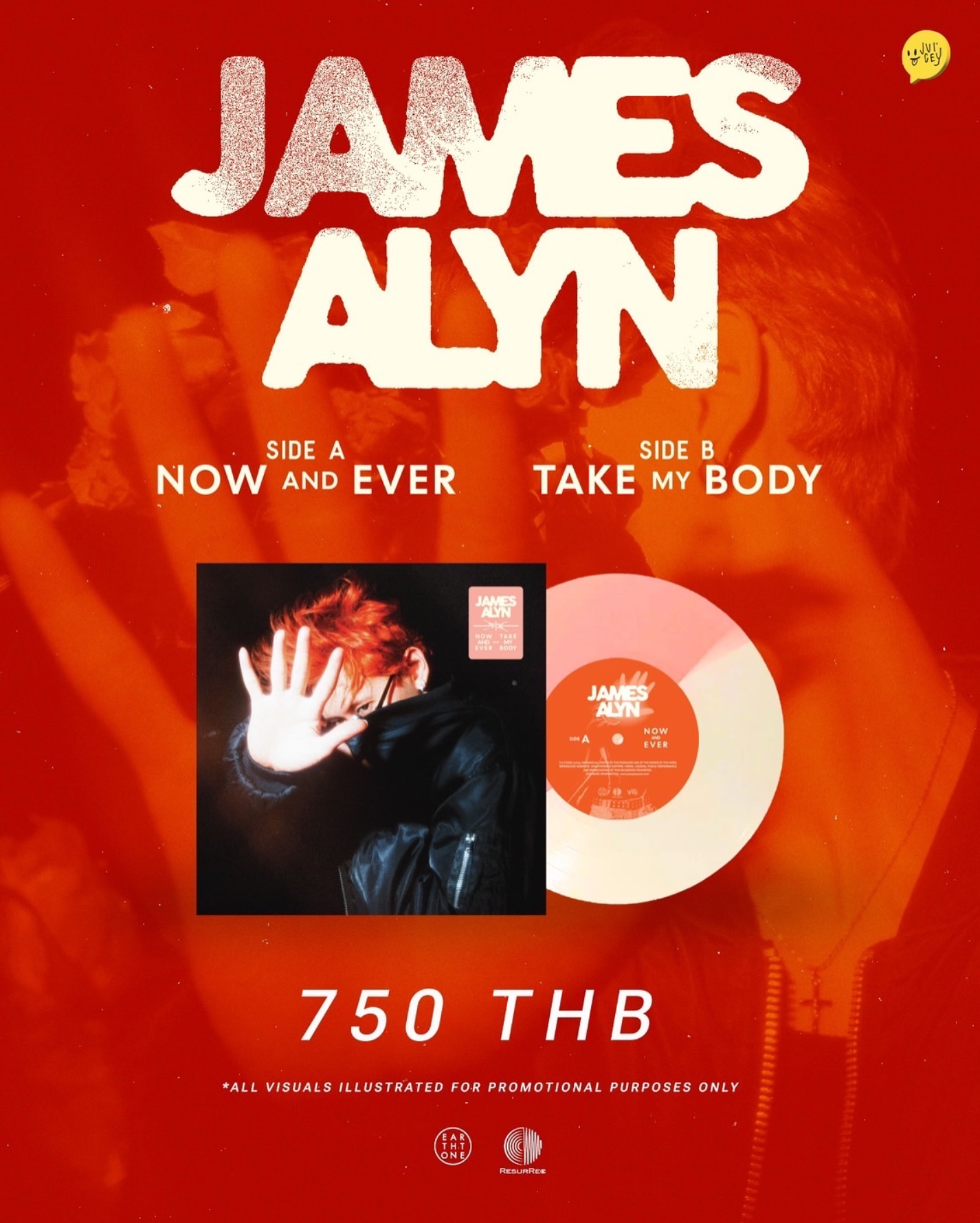JAMES ALYN 7 Inch Coloured Vinyl : 45RPM Limited Edition : 500 