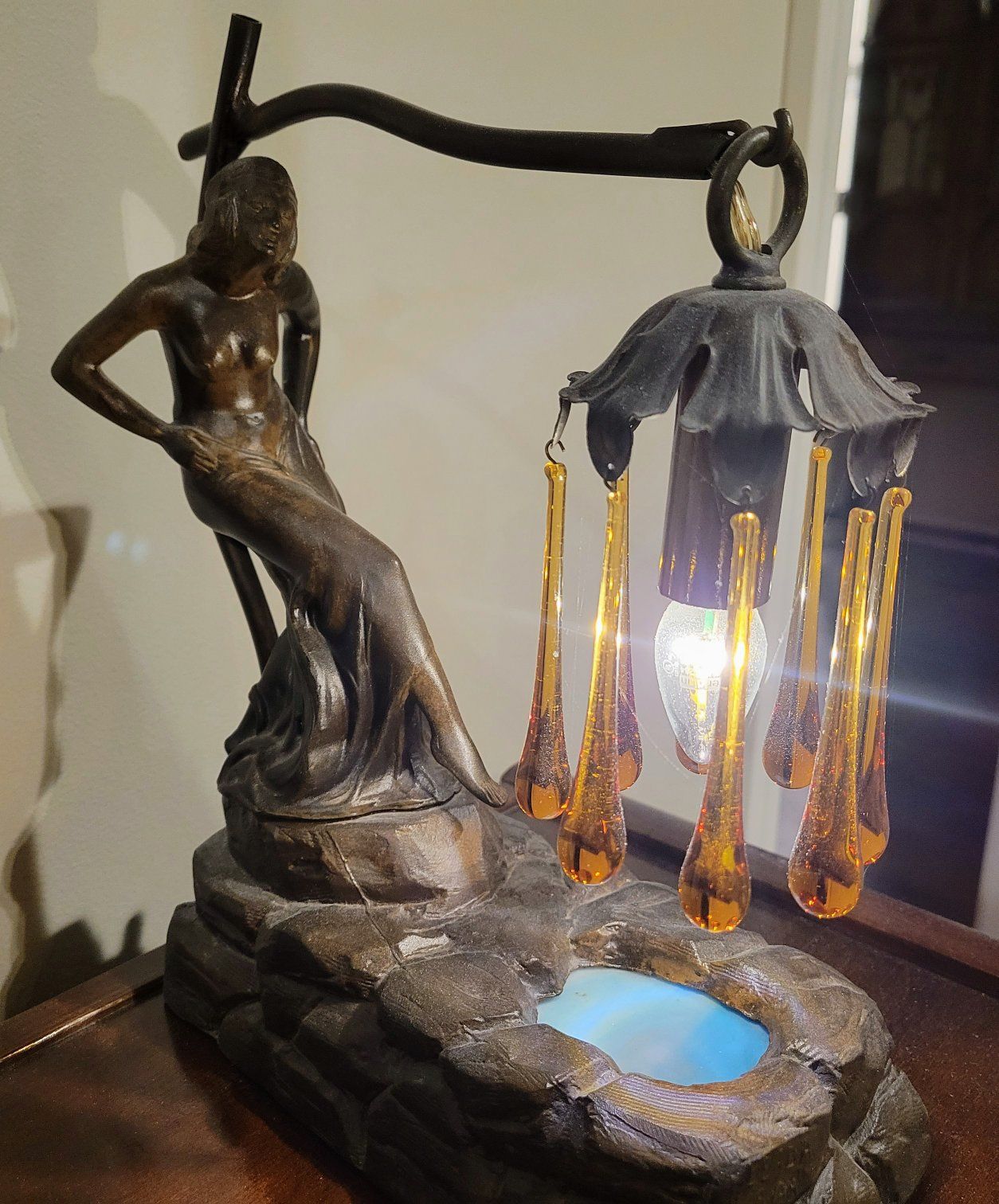 French Art Nouveau--- Lady Lamp -