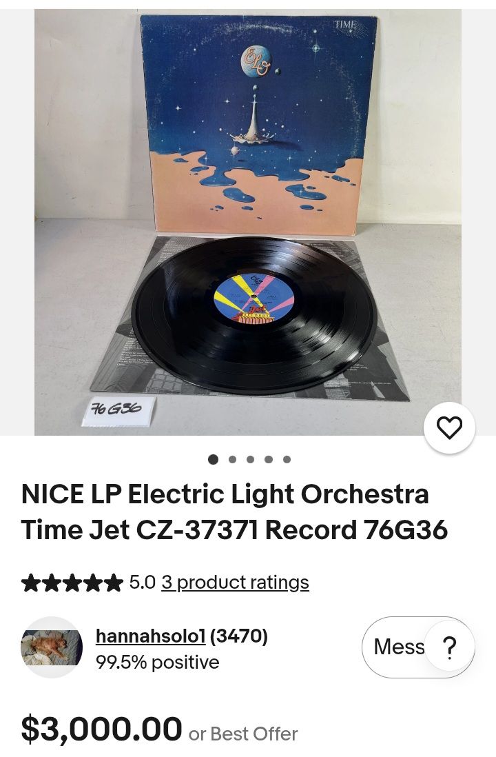 What's the most expensive Jeff Lynne/ELO item purchased?