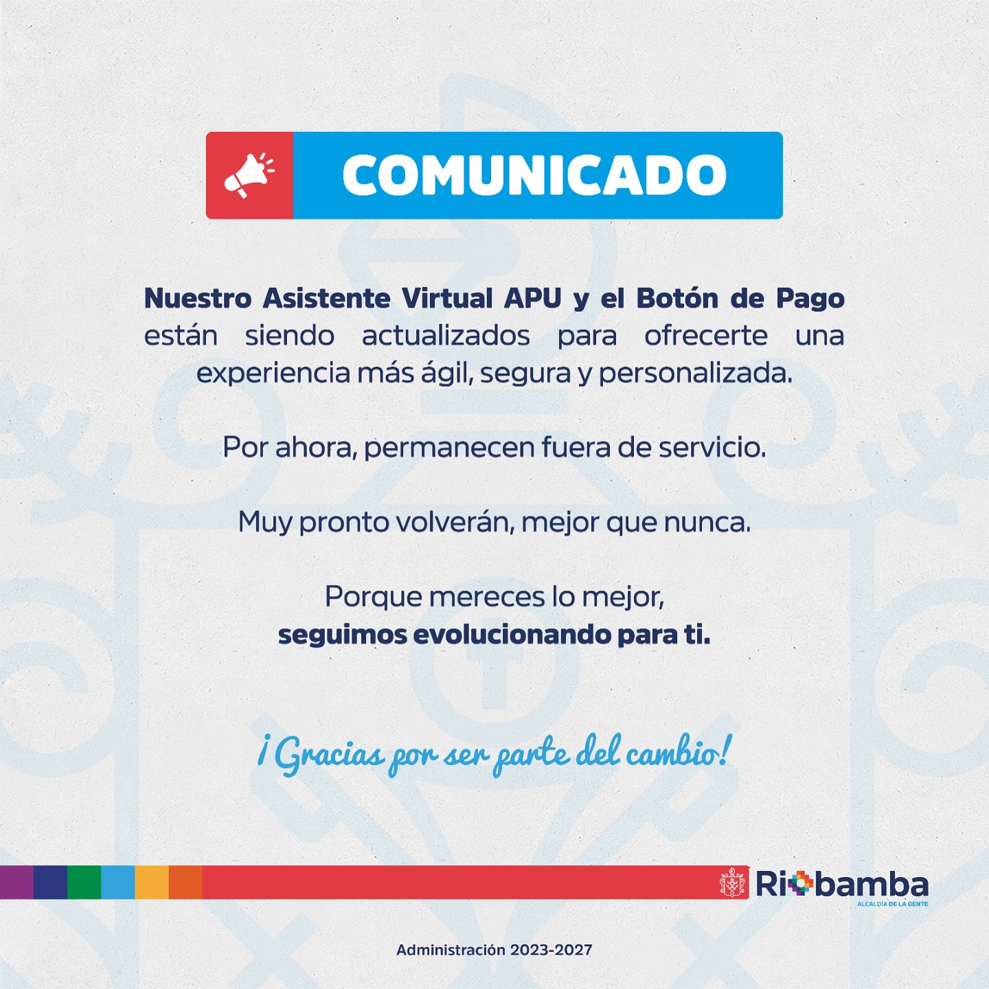 Municipio - Estamos haciendo algunos ajustes 🤖 Nuestro Asistente ...