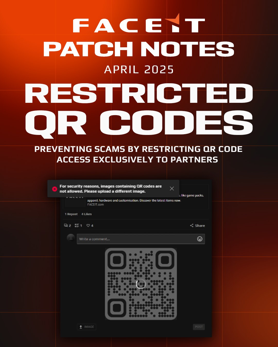 FACEIT - Now, only trusted partners can post QR codes to help keep your ...