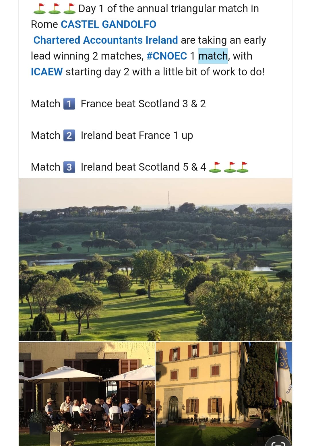 Chartered Accountants Ireland Golf Society