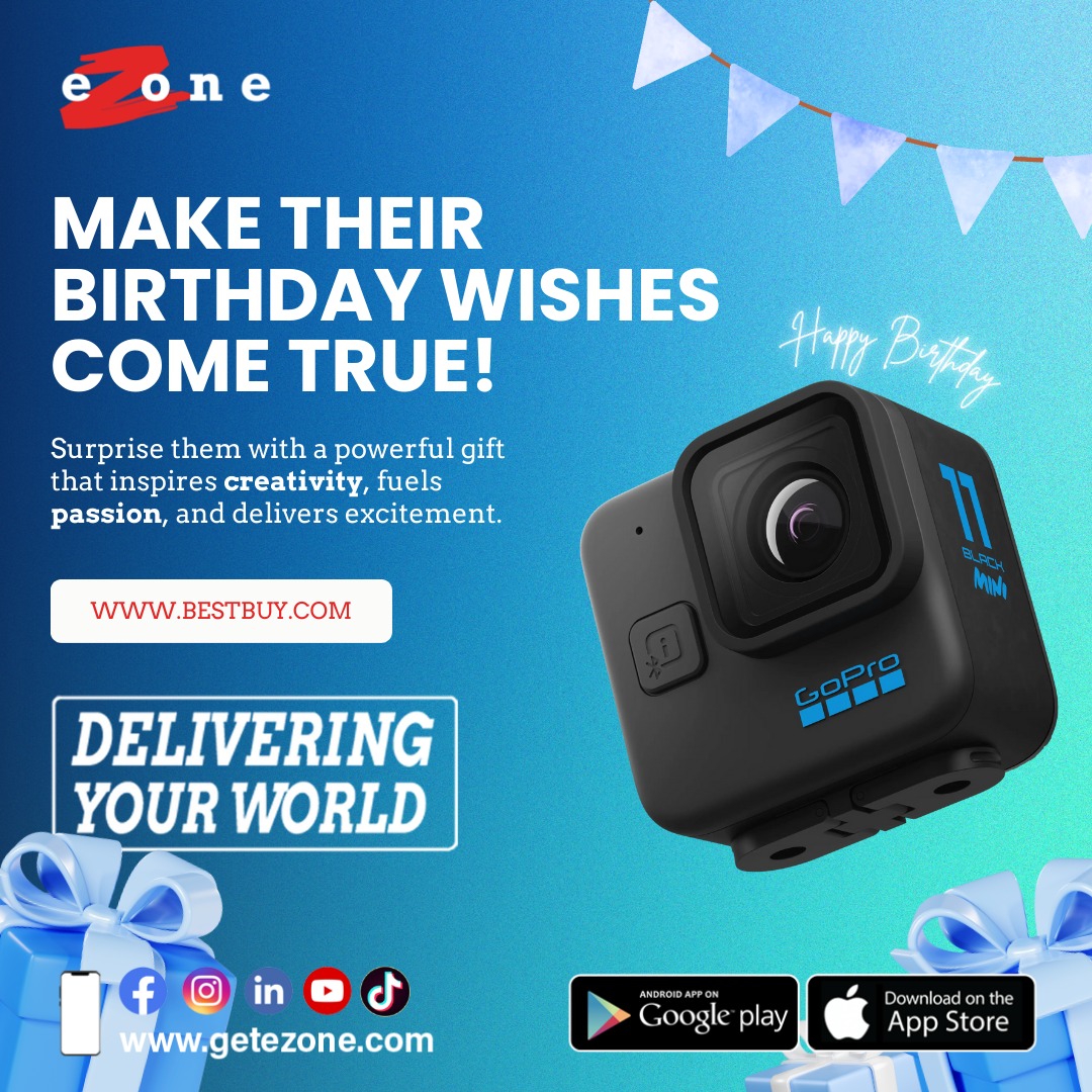 eZone - 🎉 Make his birthday legendary! 📸 Surprise him with a GoPro so ...
