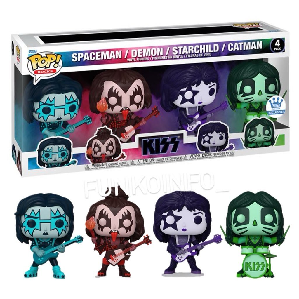 First look! Funko Shop exclusive Disco KISS POP! 4 Pack! Thanks