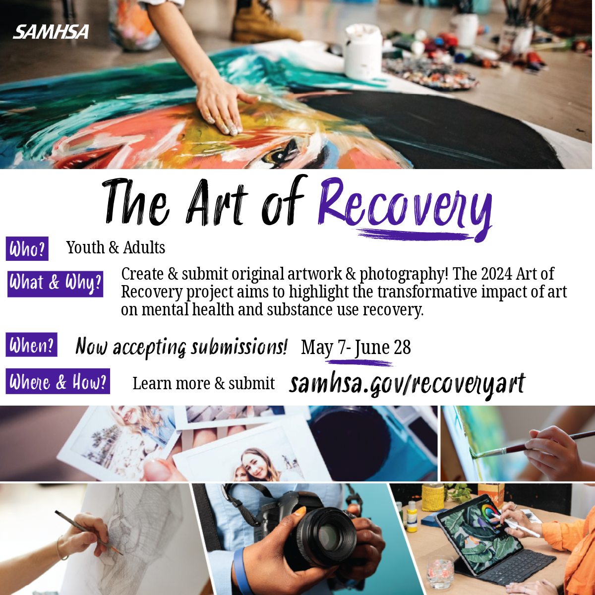 SAMHSA - 🎨 📸 Submit your art for SAMHSA's #ArtOfRecovery...