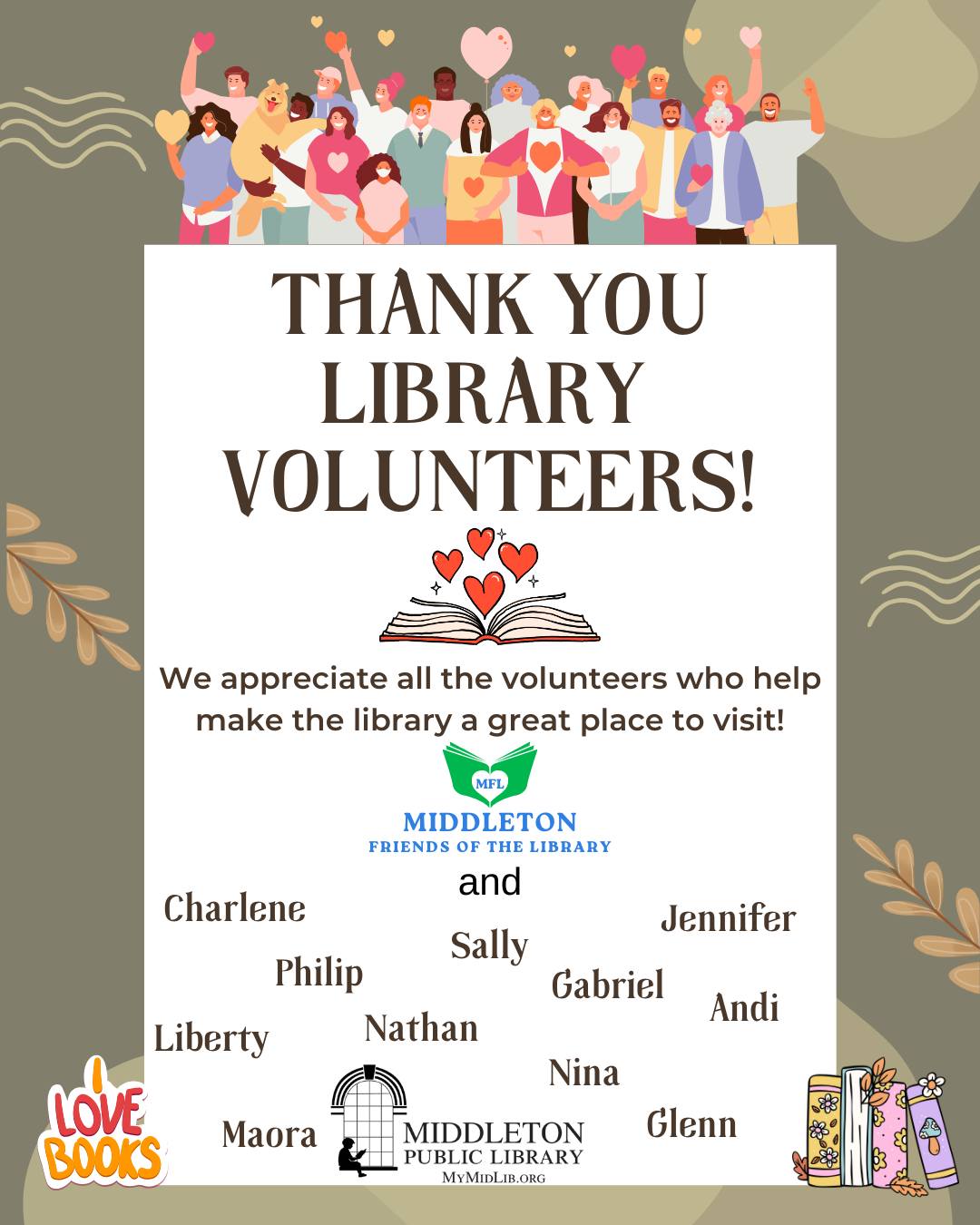 It's National Volunteer... - Middleton Public Library | Facebook