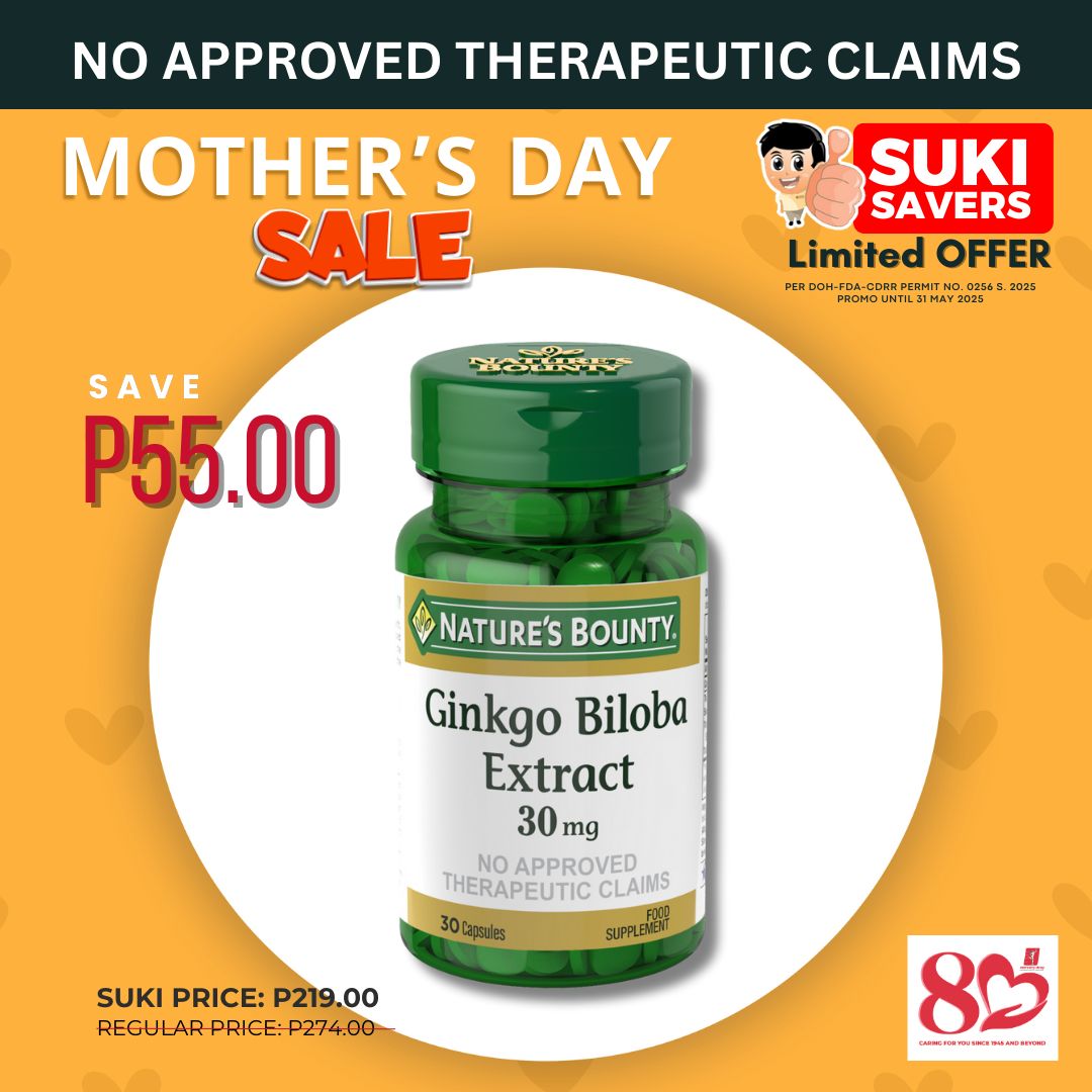 🌸 Mother's Day Made Extra Special! 💝 Get up to 20% OFF 🛍️ on Suki Savers deals at Mercury Drug! 🥰 Promo until 31 May 2025 Per DOH-FDA-CDRR Permit No. 0256 s. 2025 #80YearsOfCare #80YearsOfService #mothersdaygiftideas