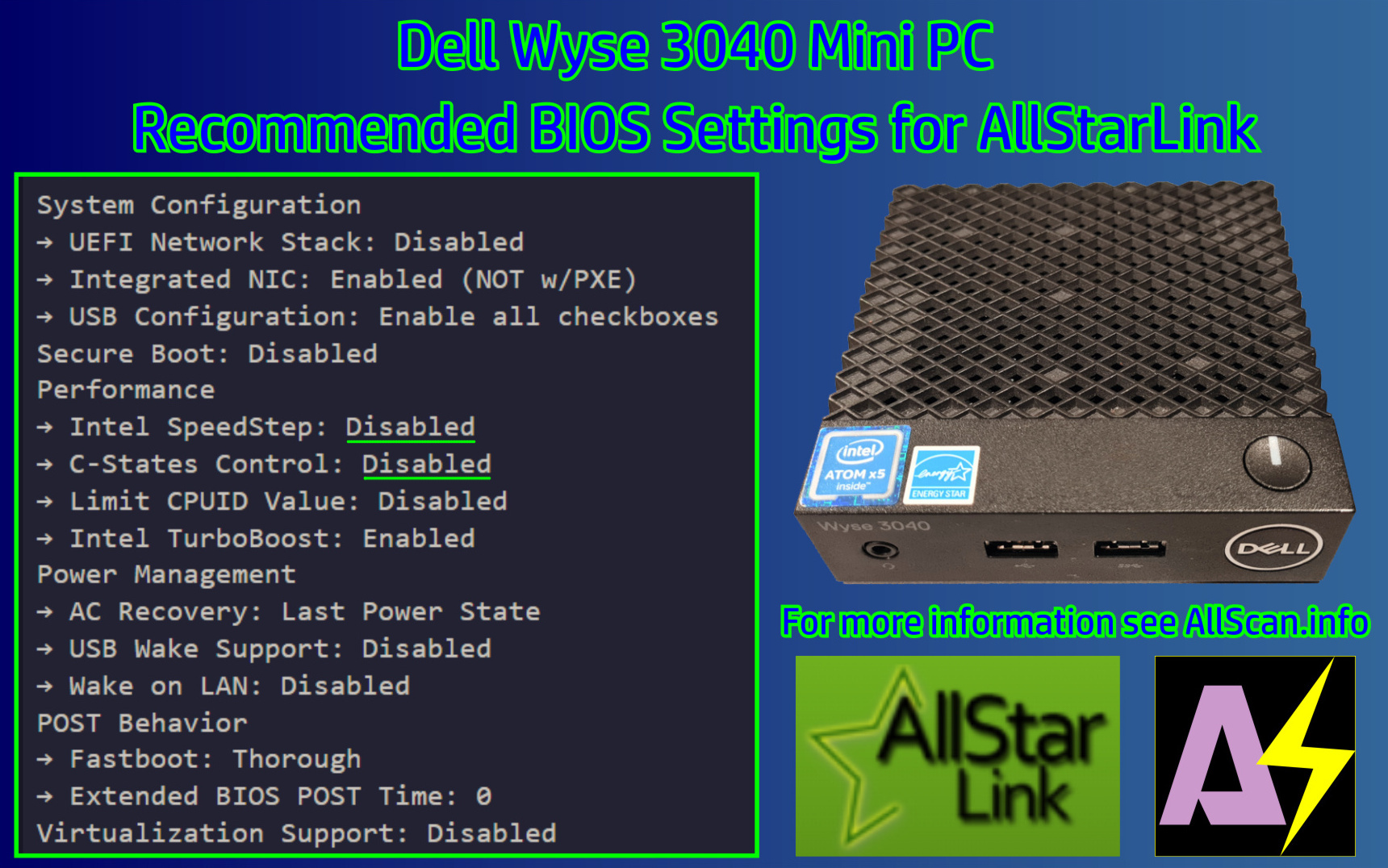 AllScan AllStar App & Nodes | # Important Note for Dell Wyse 3040 users ...