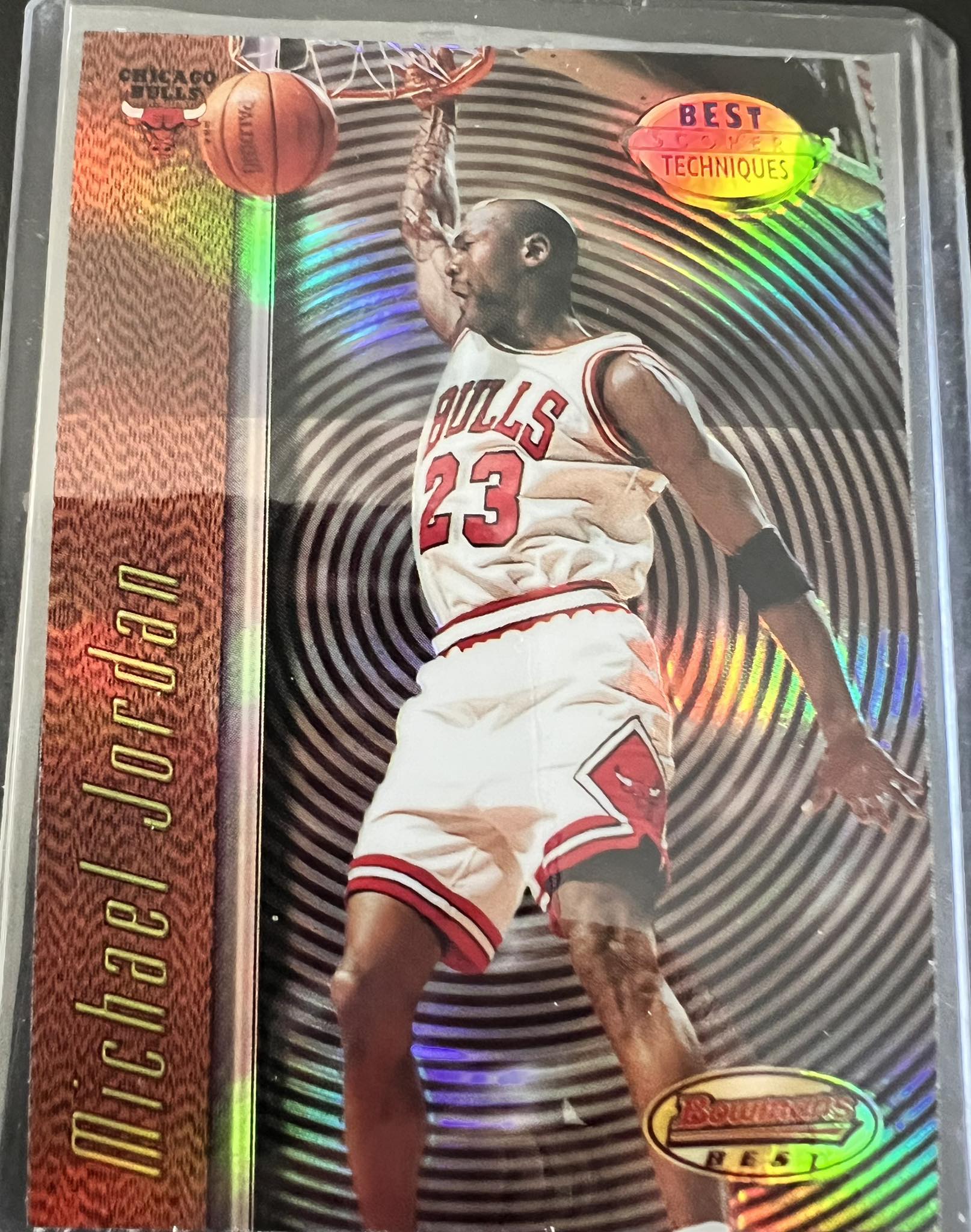 How would a printing line affect the grade of a Michael Jordan 
