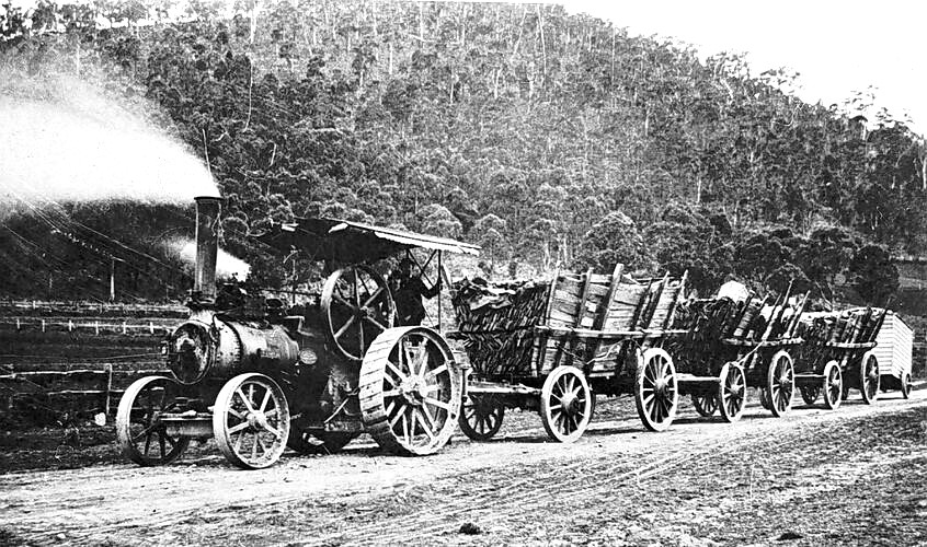 Old Time Photos Of Yesteryear | Fowler steam traction engine on road ...