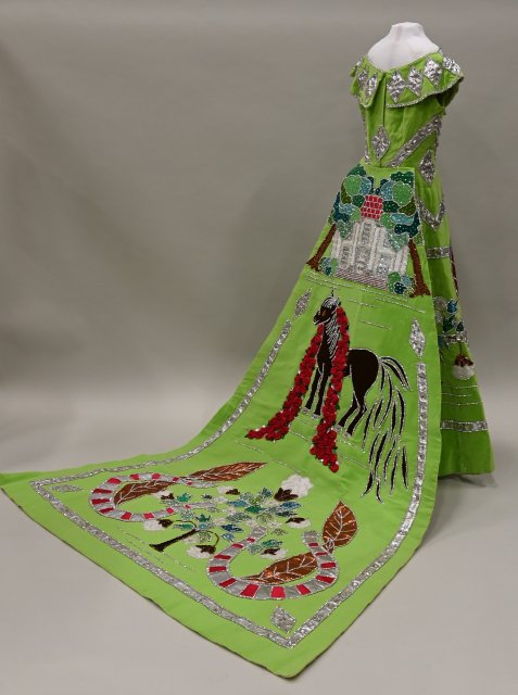 green southern belle dress met gala gown with kentucky history collection_boots_womens_western